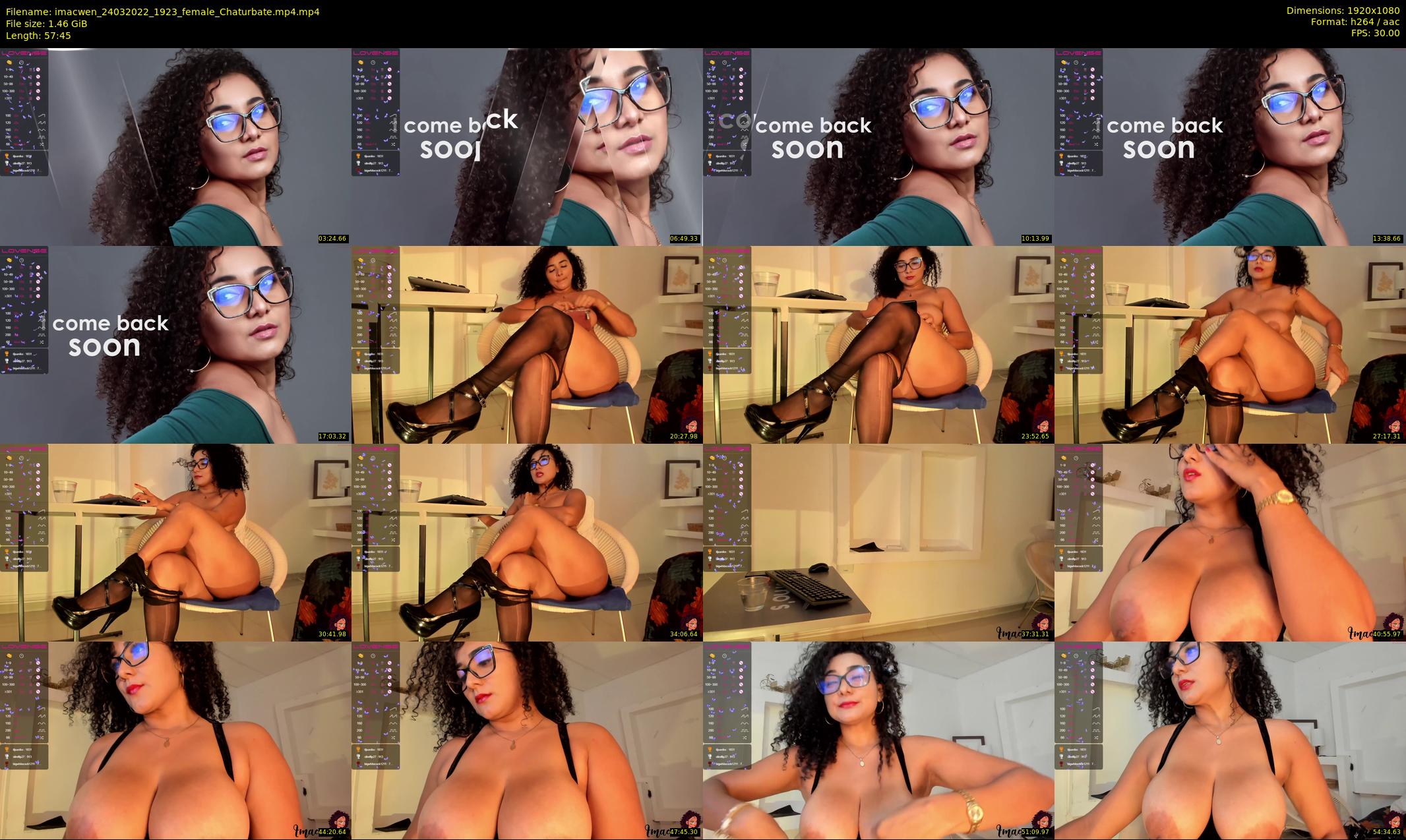 imacwen — 58 minute Chaturbate female cam show recording, 1080p, Mar 24, 2022
