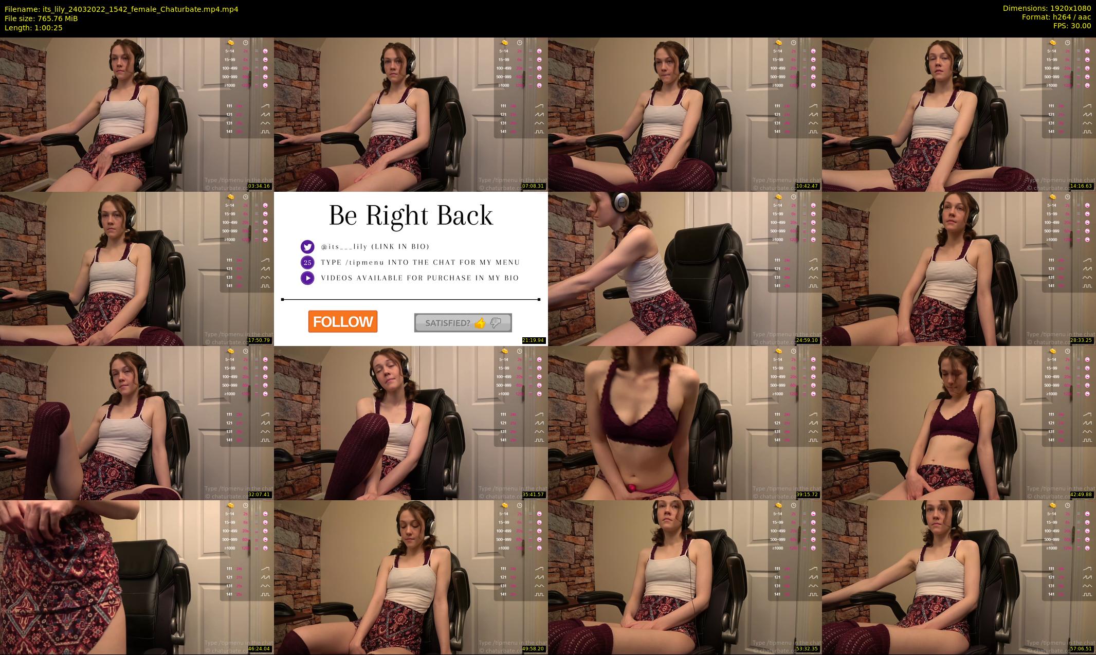 its_lily — 61 minute Chaturbate female cam show recording, 1080p, Mar 24, 2022