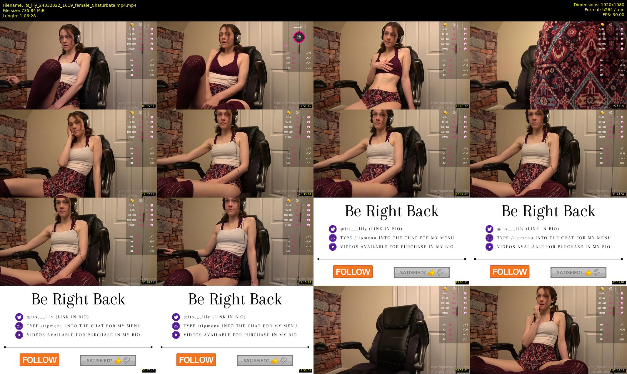 its_lily — 67 minute Chaturbate female cam show recording, 1080p, Mar 24, 2022