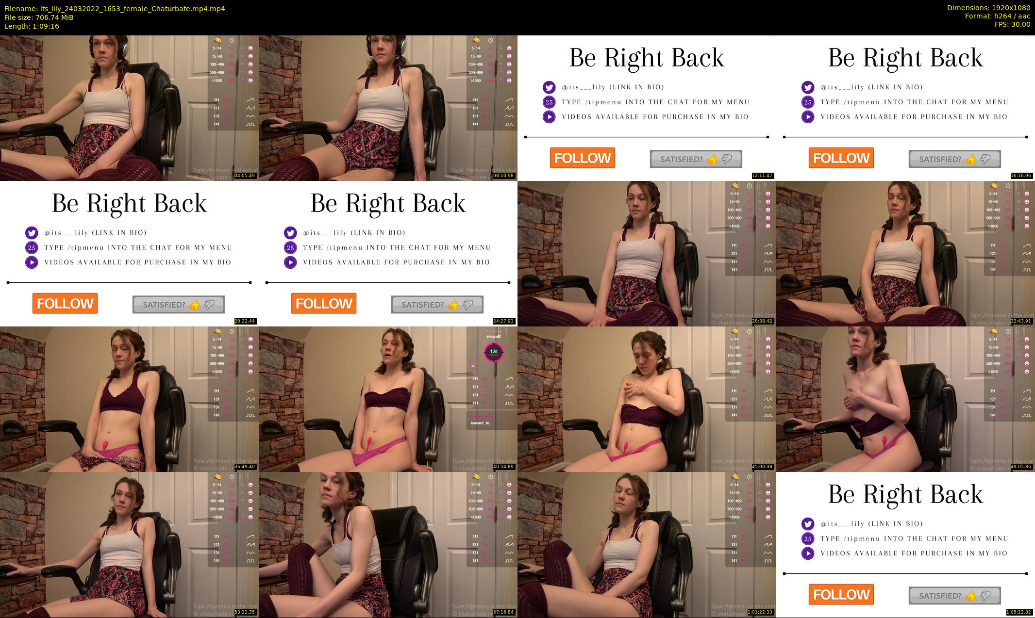 its_lily — 70 minute Chaturbate female cam show recording, 1080p, Mar 24, 2022