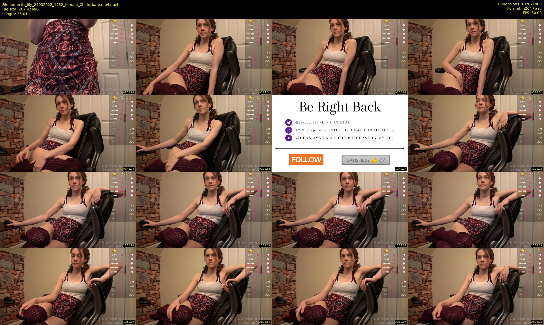 its_lily — 27 minute Chaturbate female cam show recording, 1080p, Mar 24, 2022