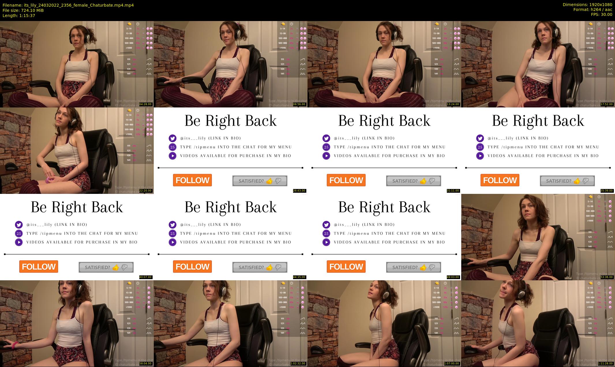 its_lily — 76 minute Chaturbate female cam show recording, 1080p, Mar 24, 2022