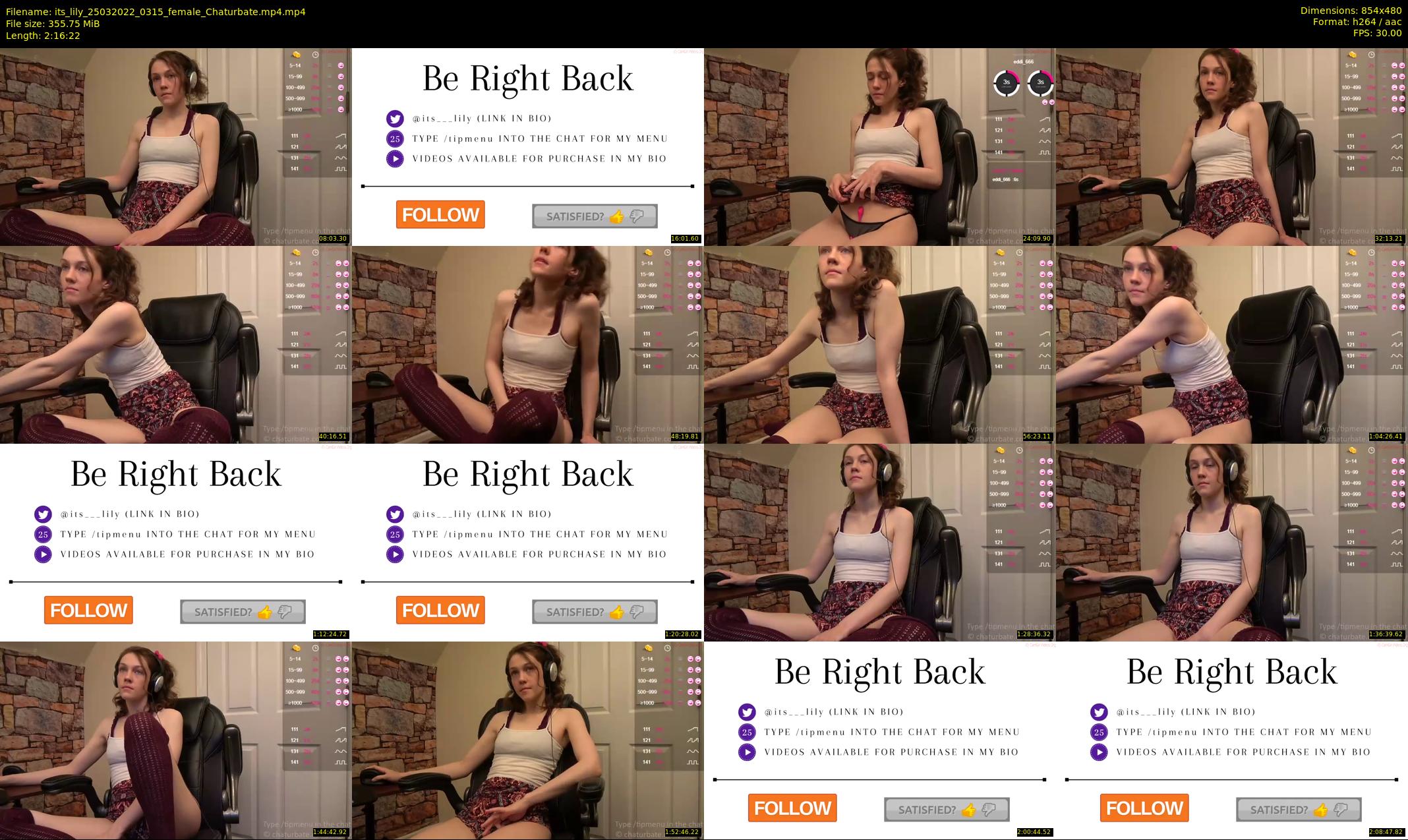 its_lily — 137 minute Chaturbate female cam show recording, 480p, Mar 25, 2022