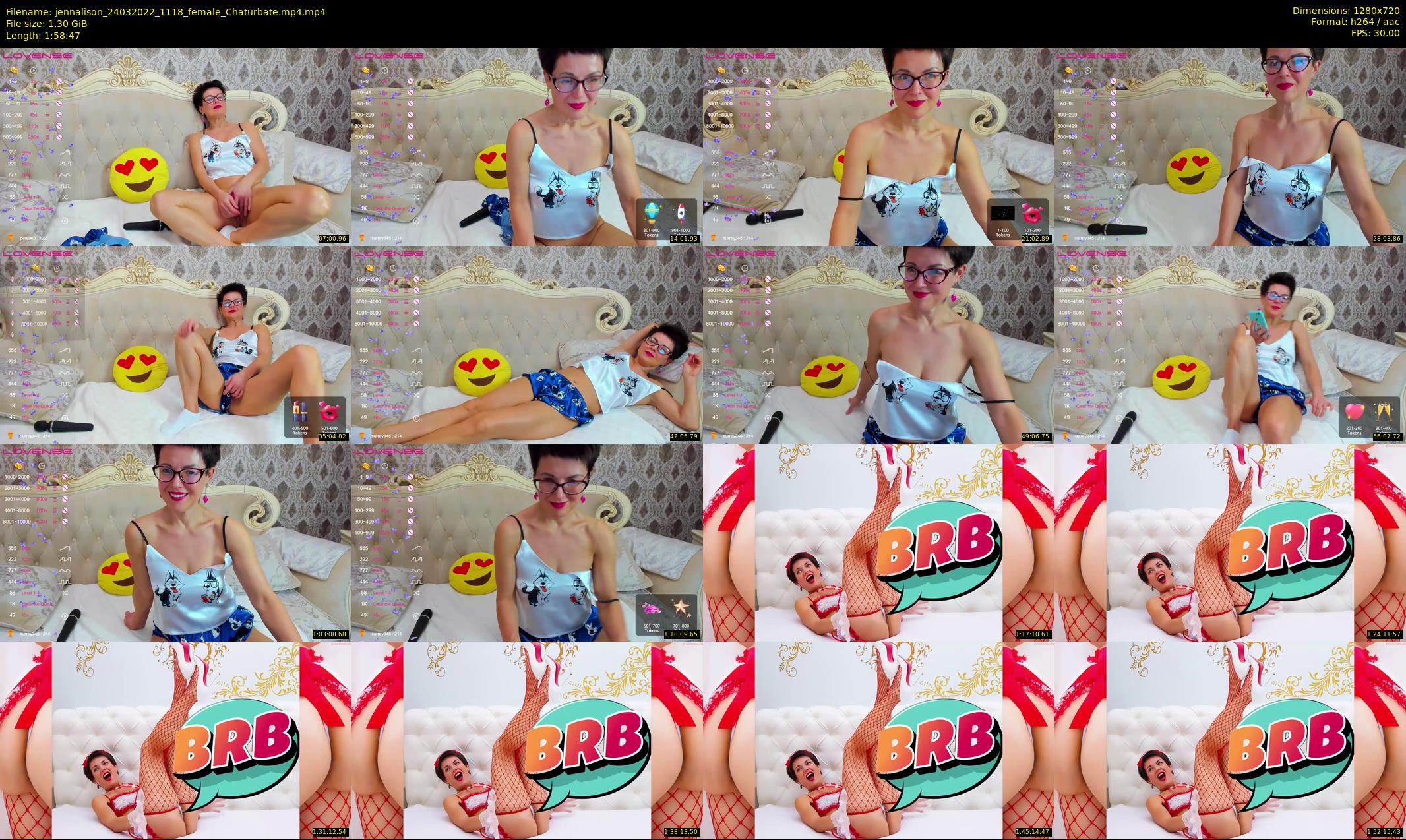 jennalison — 119 minute Chaturbate female cam show recording, 720p, Mar 24, 2022