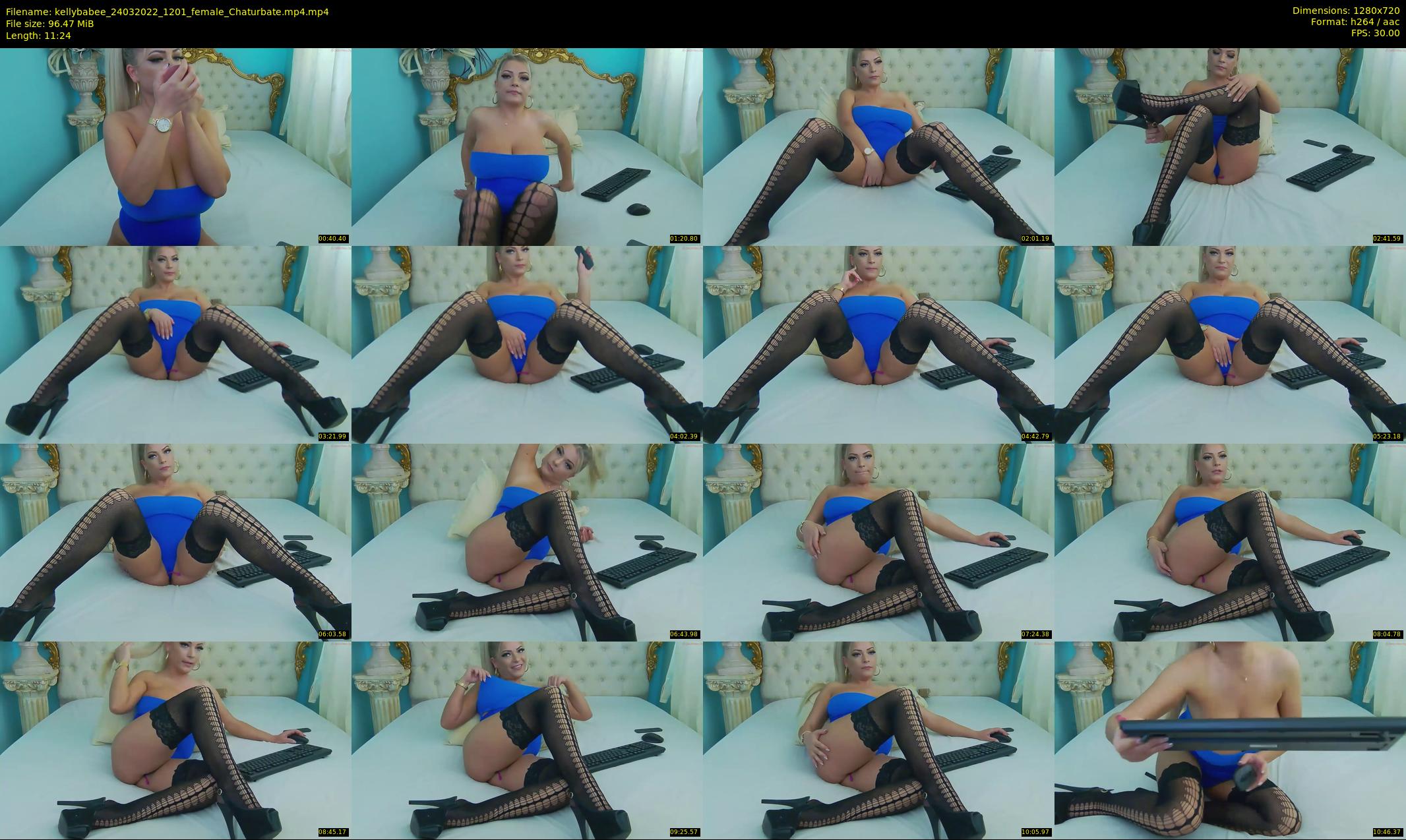 kellybabee — 12 minute Chaturbate female cam show recording, 720p, Mar 24, 2022