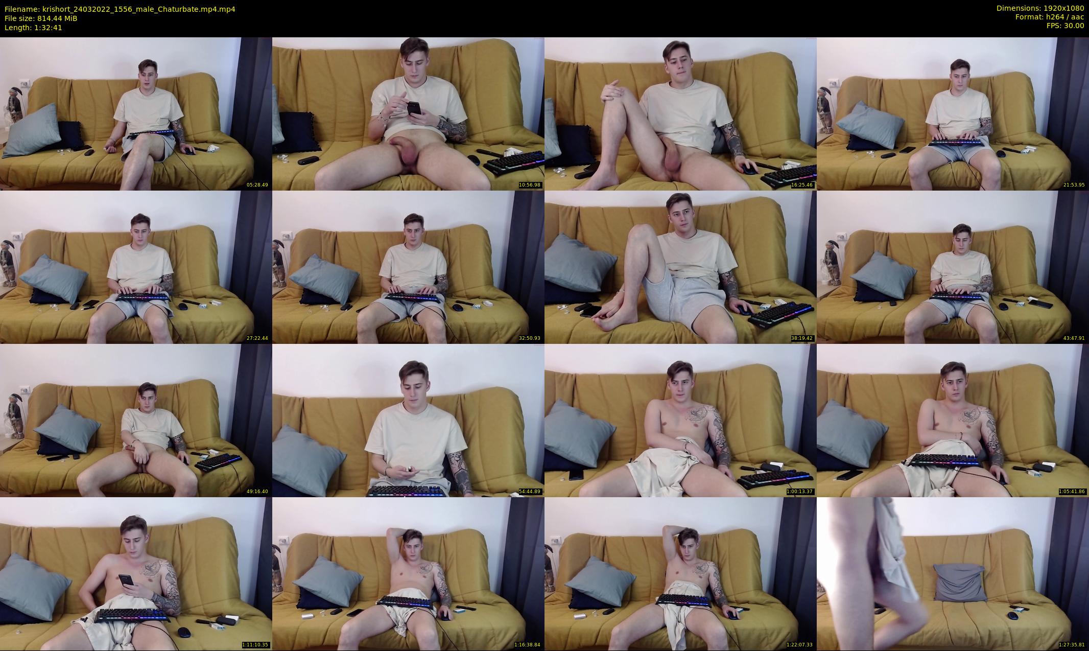 krishort — 93 minute Chaturbate male cam show recording, 1080p, Mar 24, 2022