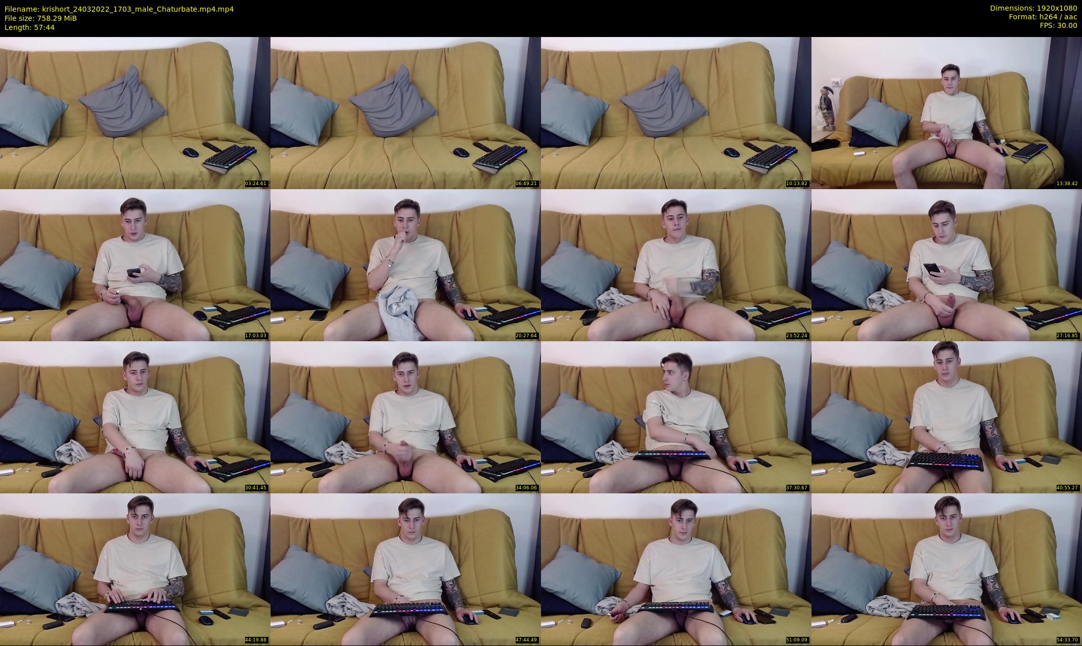 krishort — 58 minute Chaturbate male cam show recording, 1080p, Mar 24, 2022