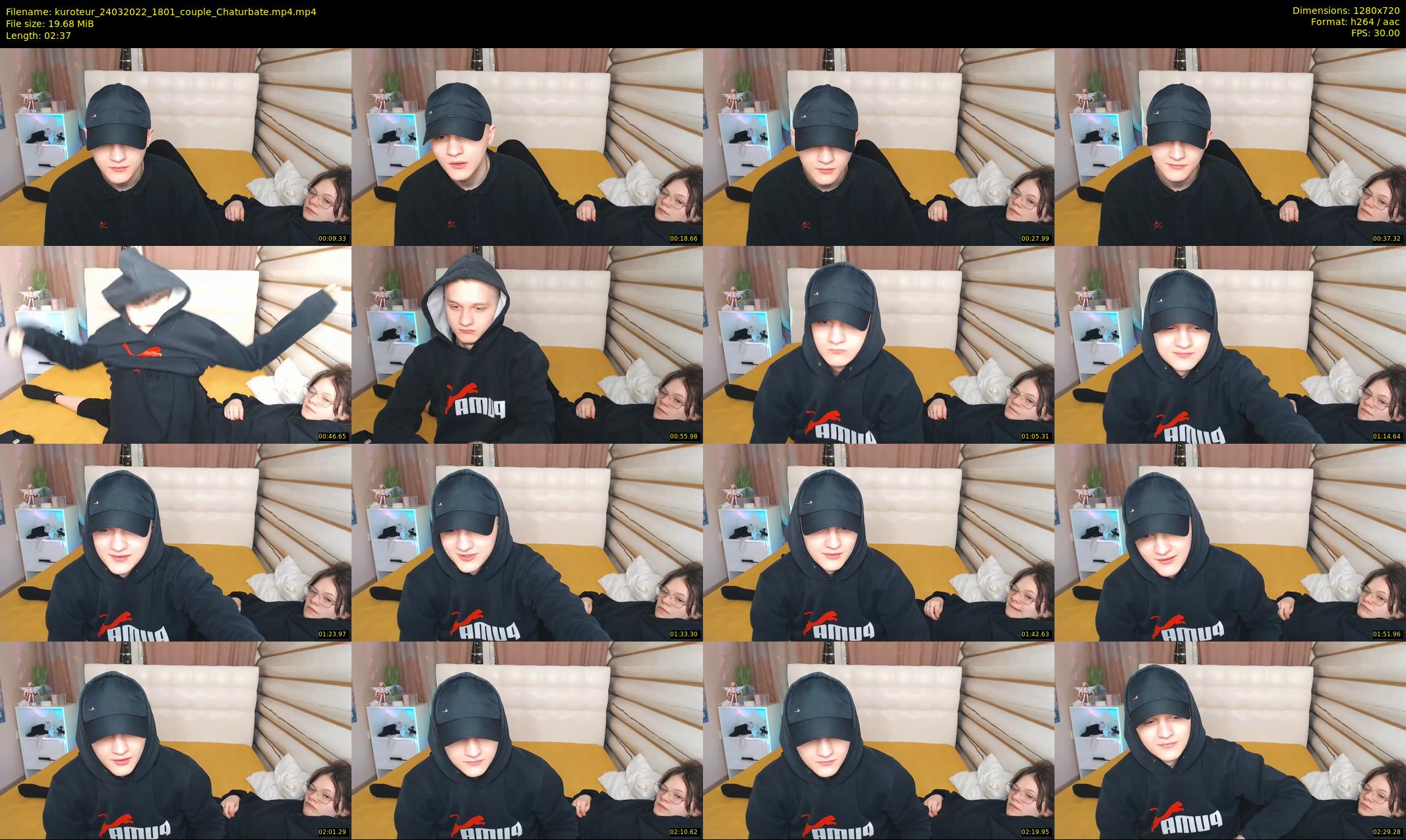 kuroteur — 3 minute Chaturbate couple cam show recording, 720p, Mar 24, 2022