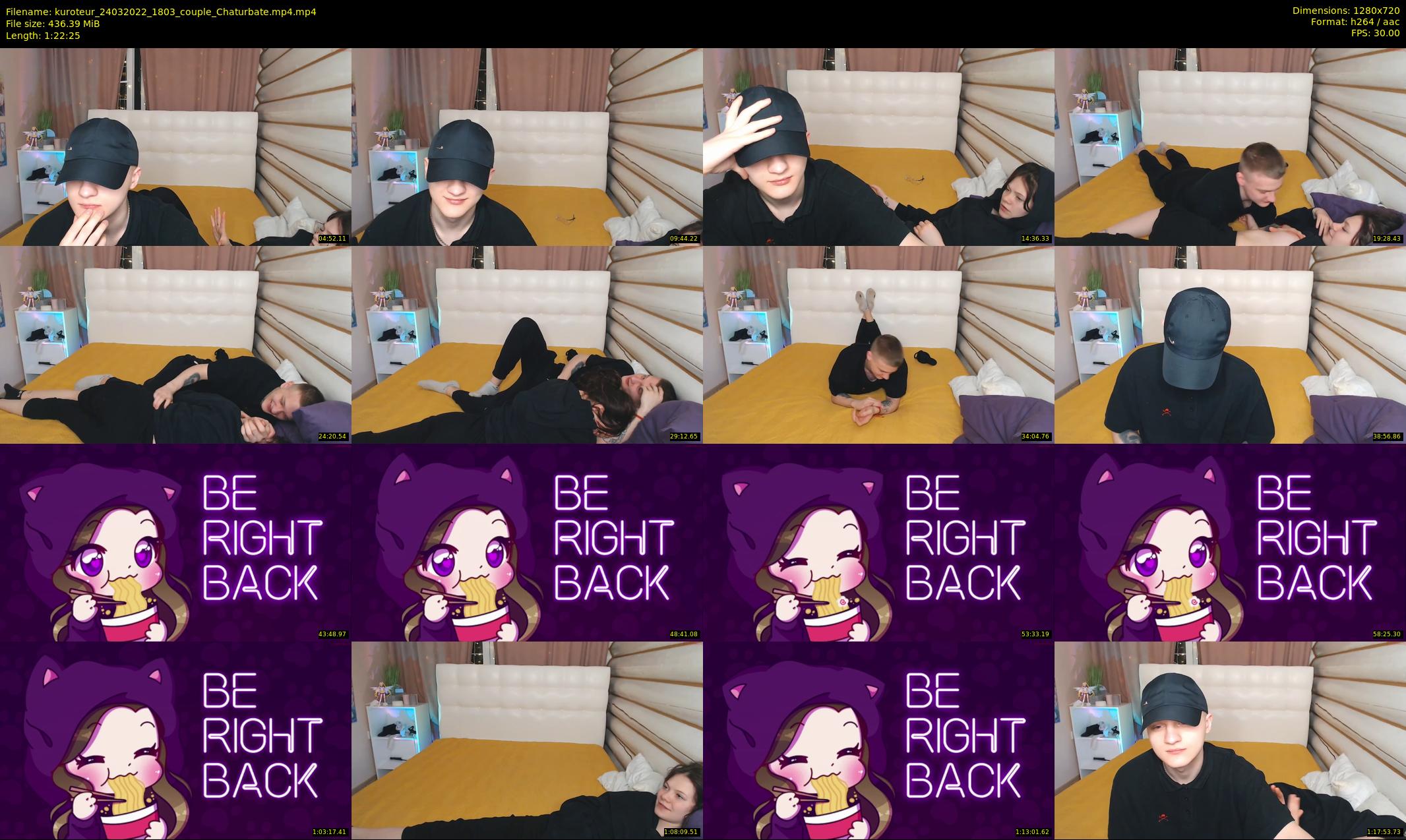kuroteur — 83 minute Chaturbate couple cam show recording, 720p, Mar 24, 2022