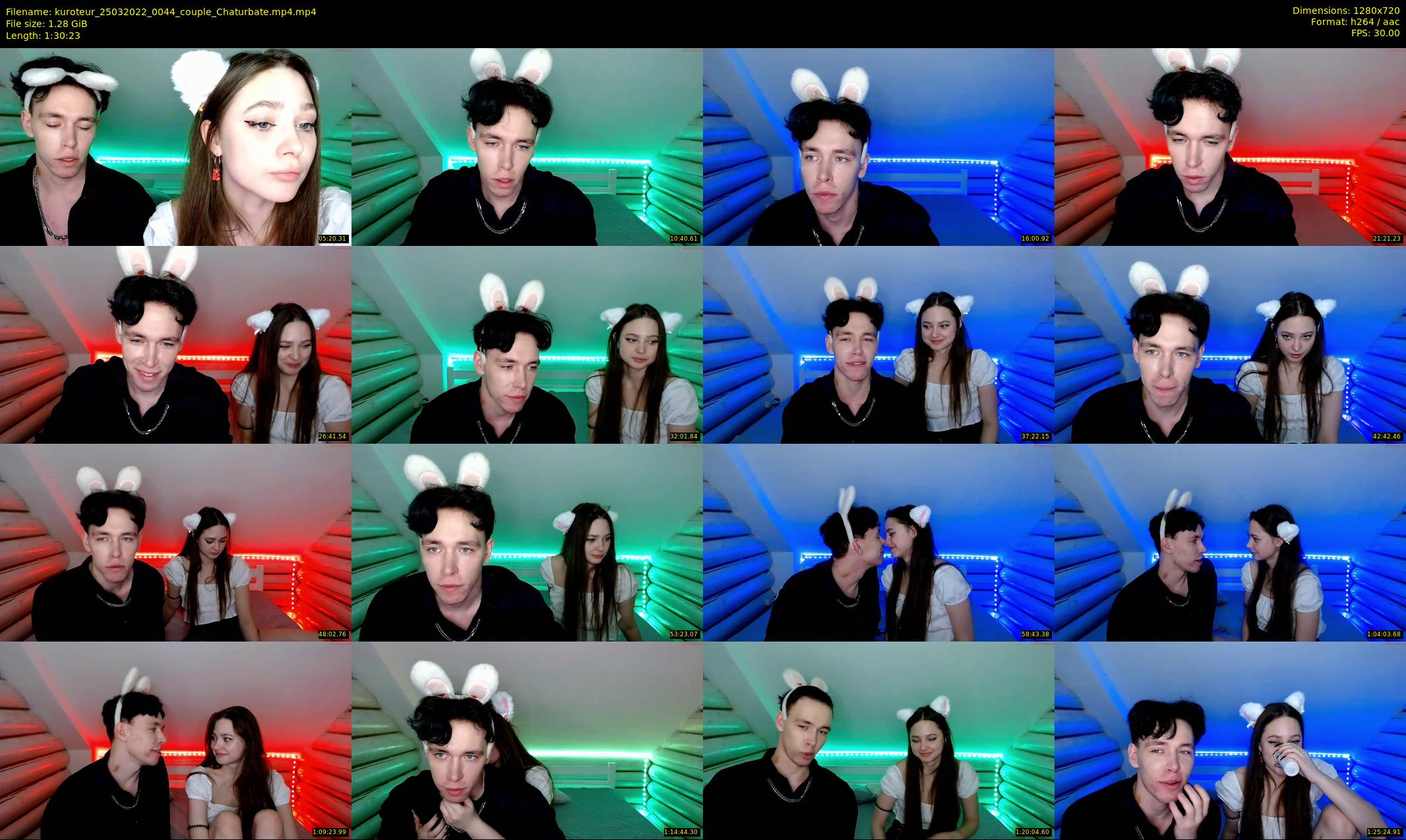 kuroteur — 91 minute Chaturbate couple cam show recording, 720p, Mar 25, 2022