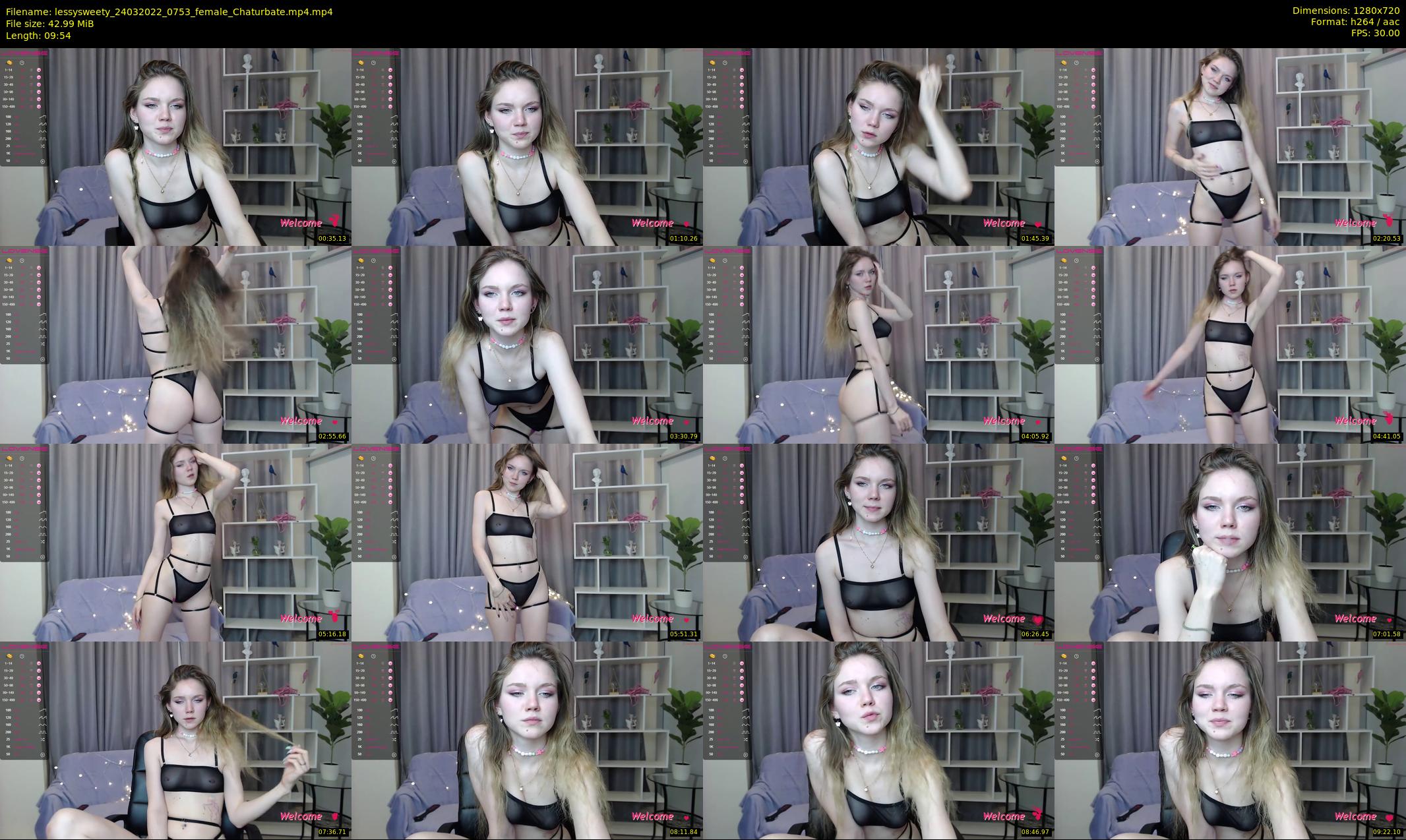 lessysweety — 10 minute Chaturbate female cam show recording, 720p, Mar 24, 2022