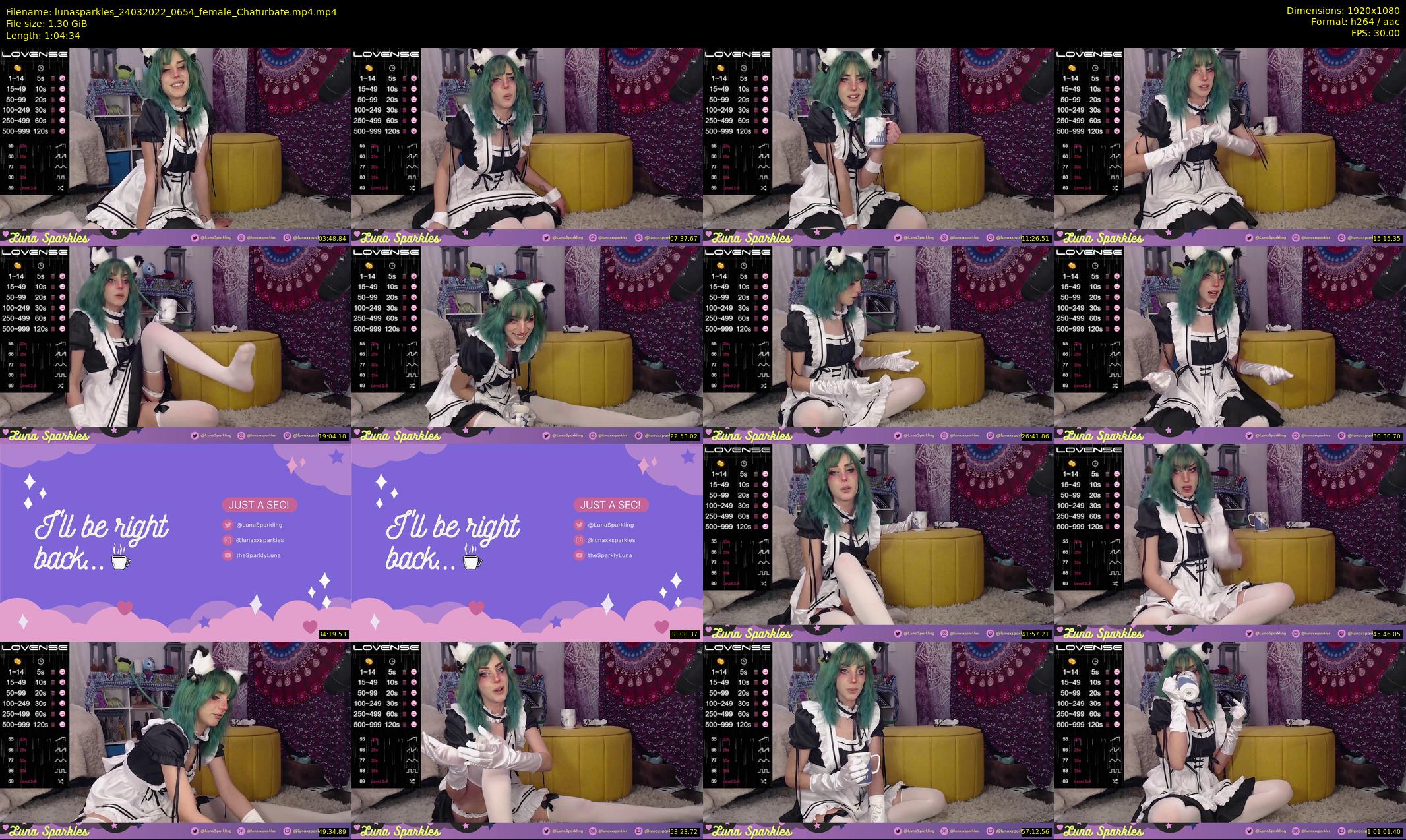 lunasparkles — 65 minute Chaturbate female cam show recording, 1080p, Mar 24, 2022