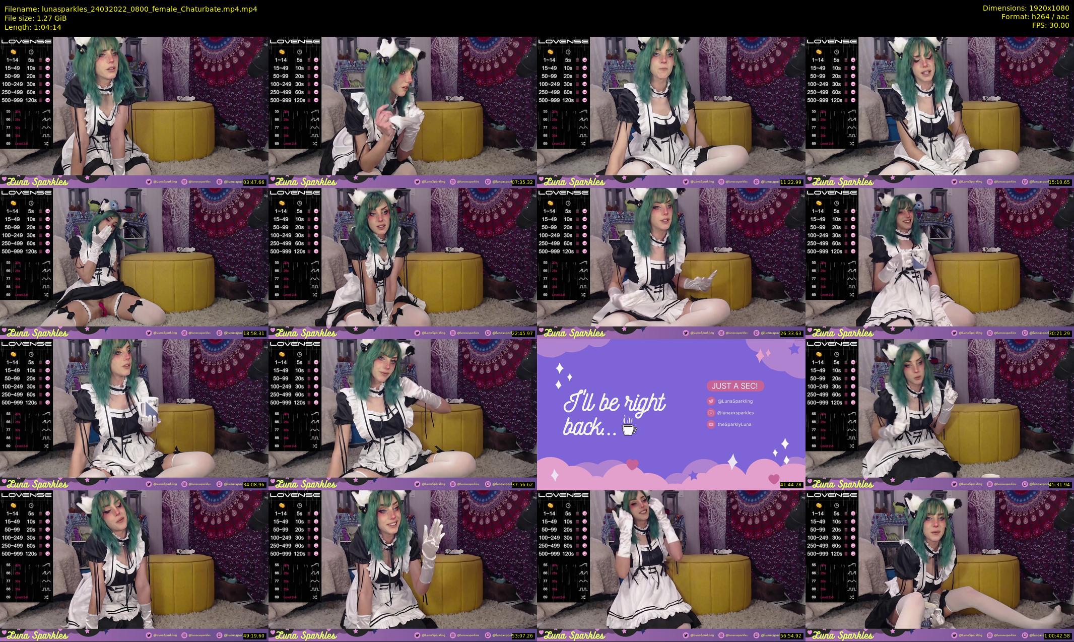lunasparkles — 65 minute Chaturbate female cam show recording, 1080p, Mar 24, 2022
