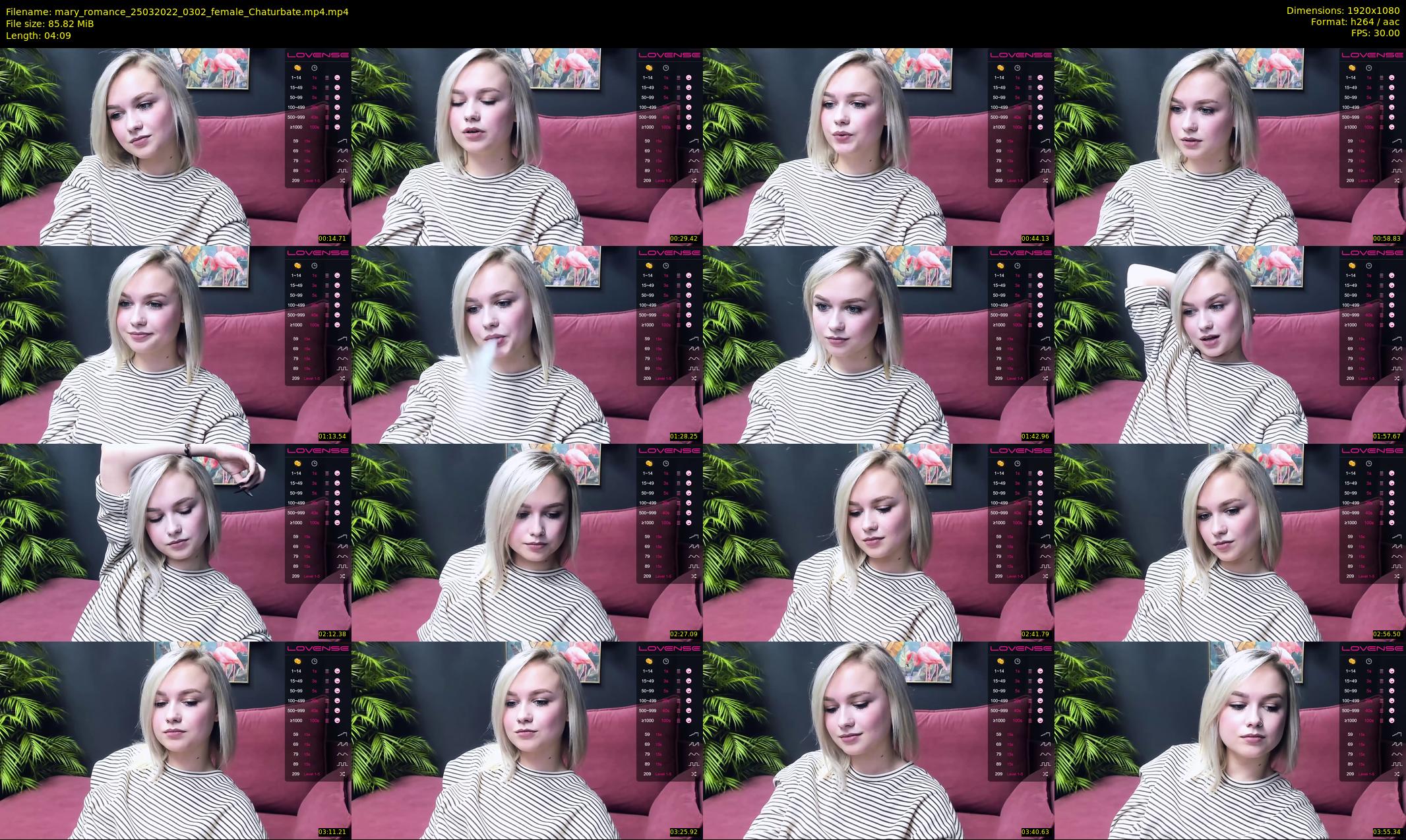 mary_romance — 5 minute Chaturbate female cam show recording, 1080p, Mar 25, 2022