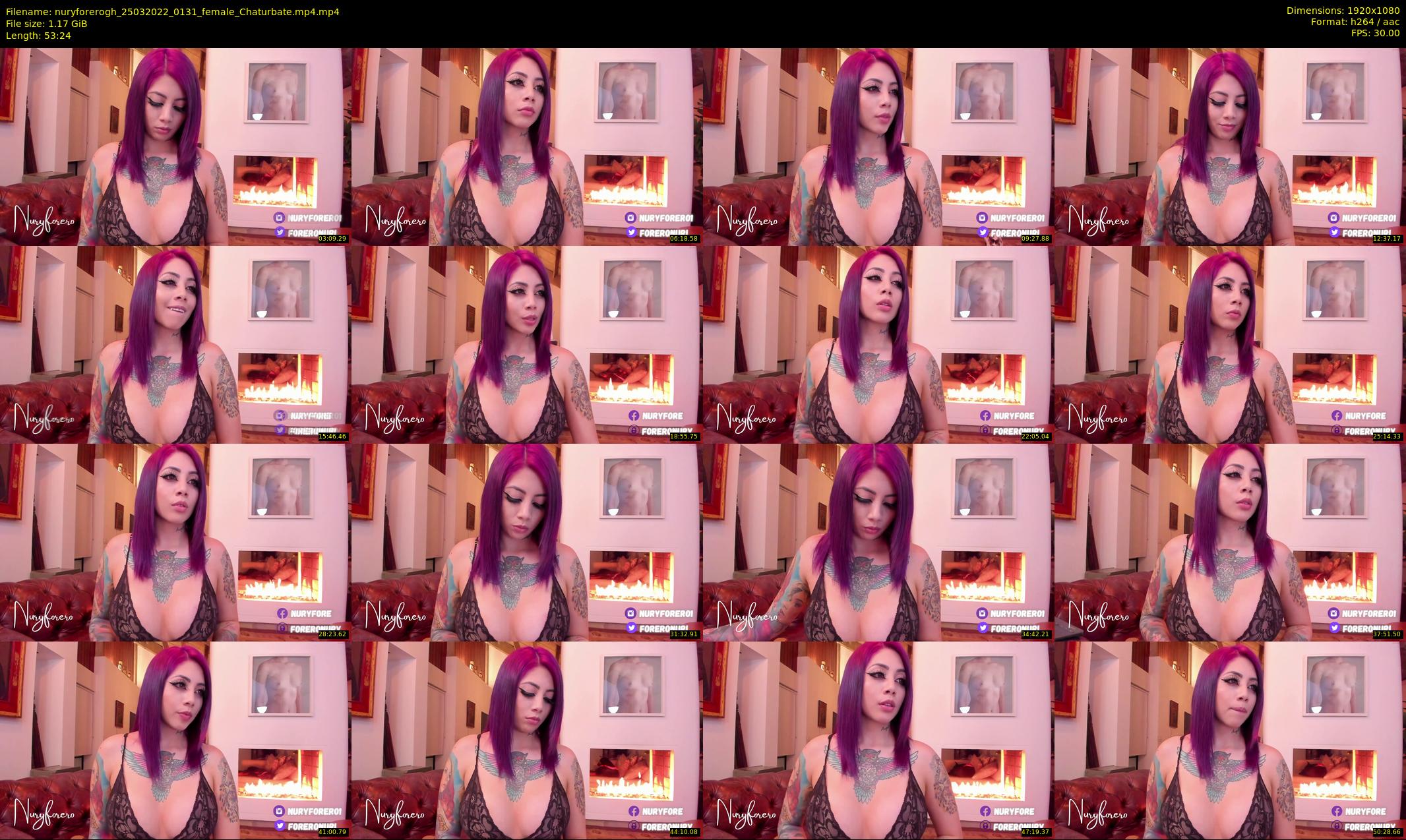 nuryforerogh — 54 minute Chaturbate female cam show recording, 1080p, Mar 25, 2022