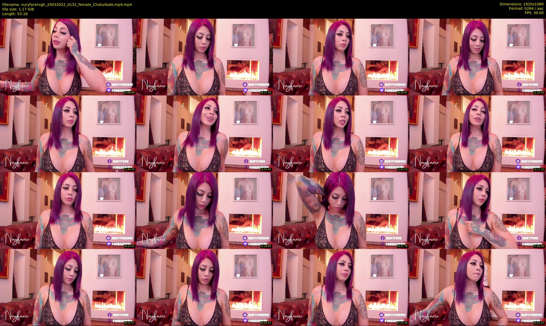 nuryforerogh — 54 minute Chaturbate female cam show recording, 1080p, Mar 25, 2022
