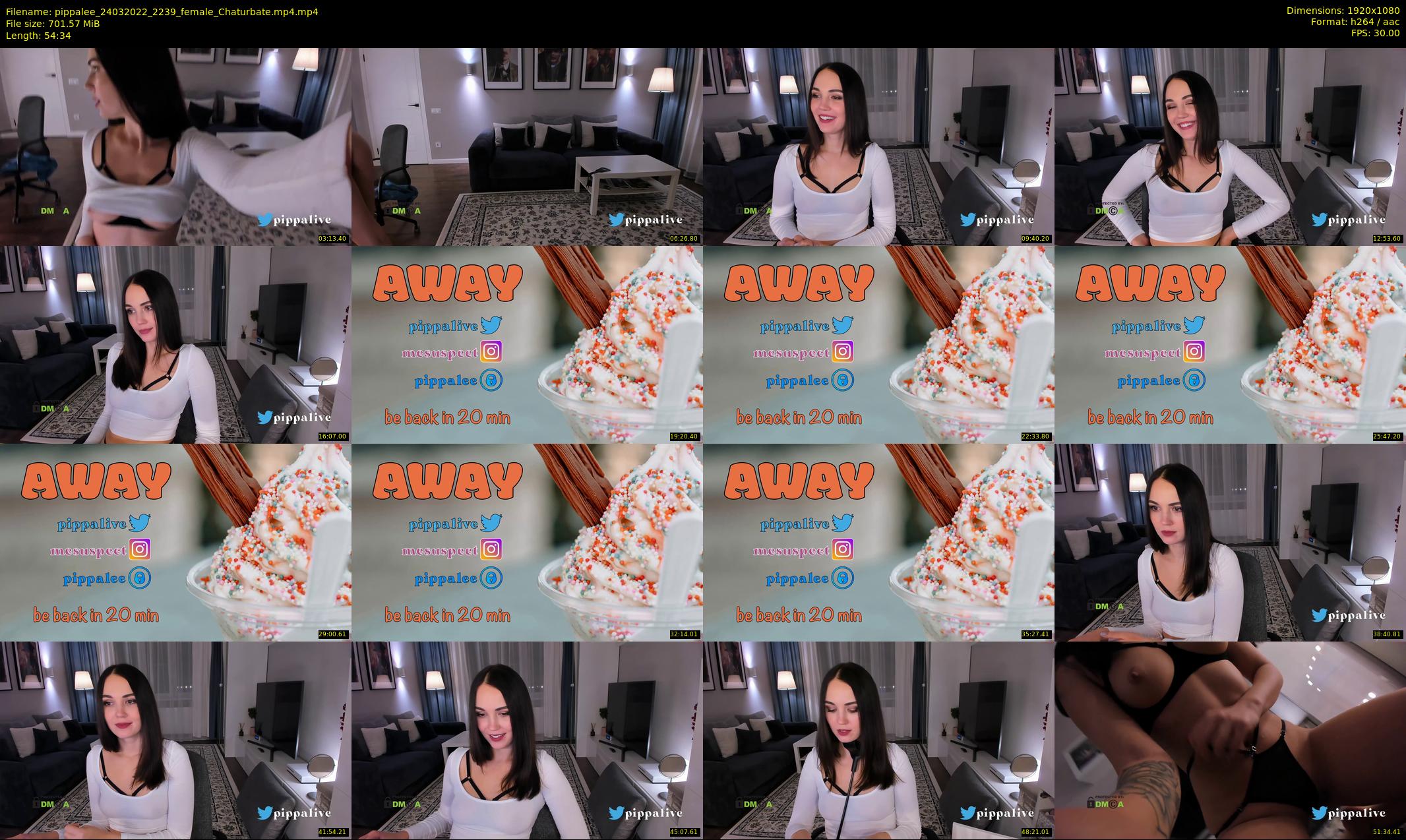 pippalee — 55 minute Chaturbate female cam show recording, 1080p, Mar 24, 2022