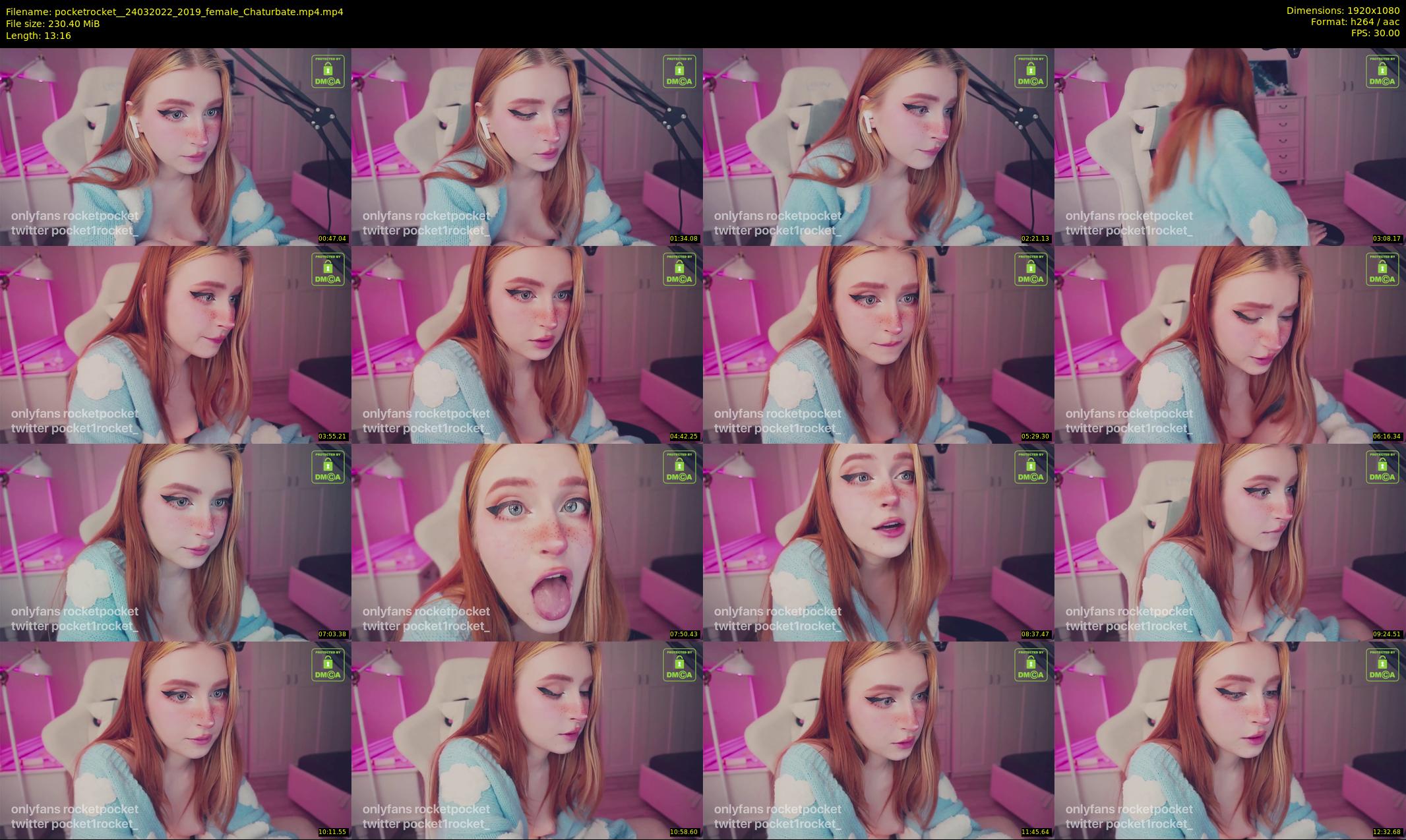 pocketrocket_ — 14 minute Chaturbate female cam show recording, 1080p, Mar 24, 2022