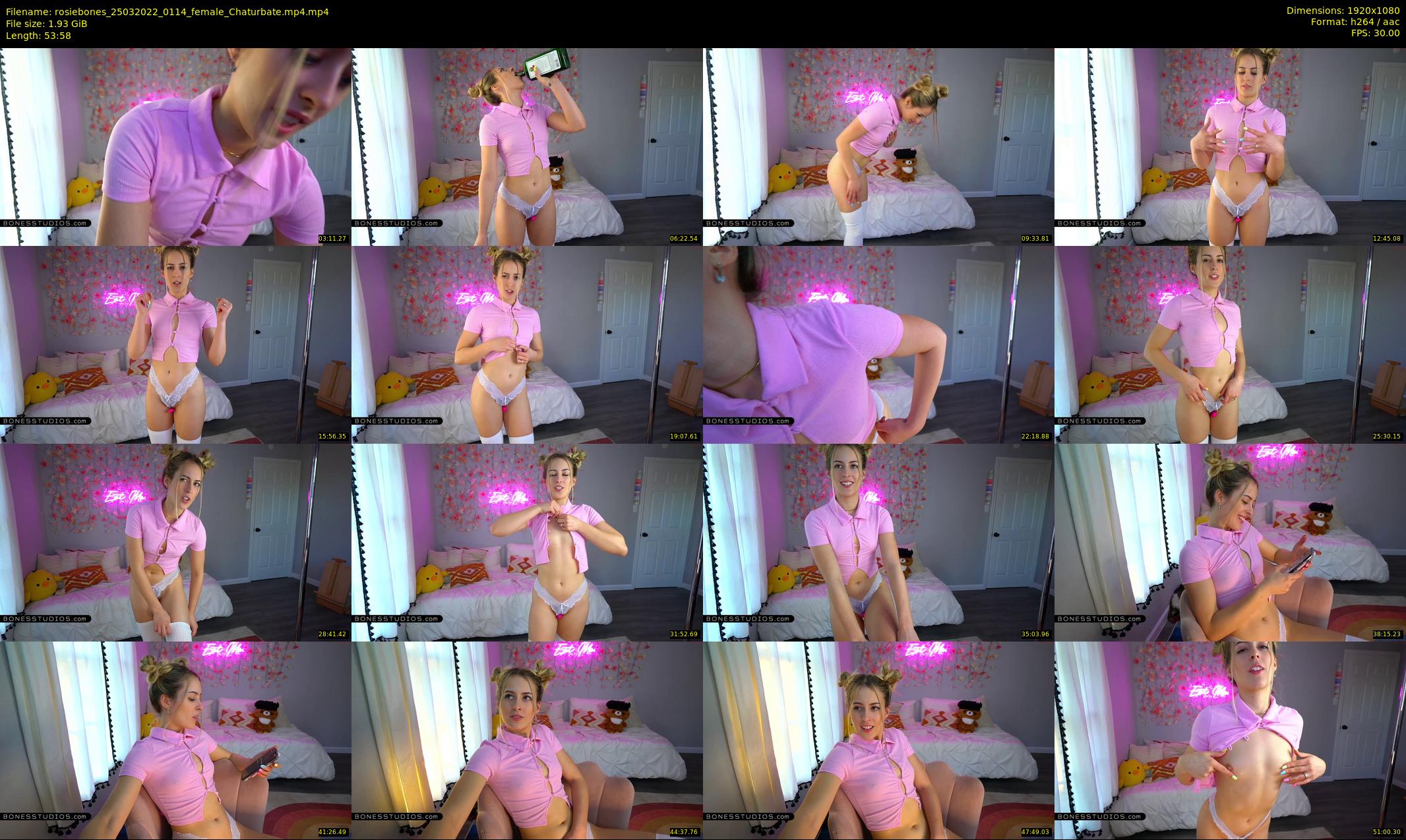 rosiebones — 54 minute Chaturbate female cam show recording, 1080p, Mar 25, 2022