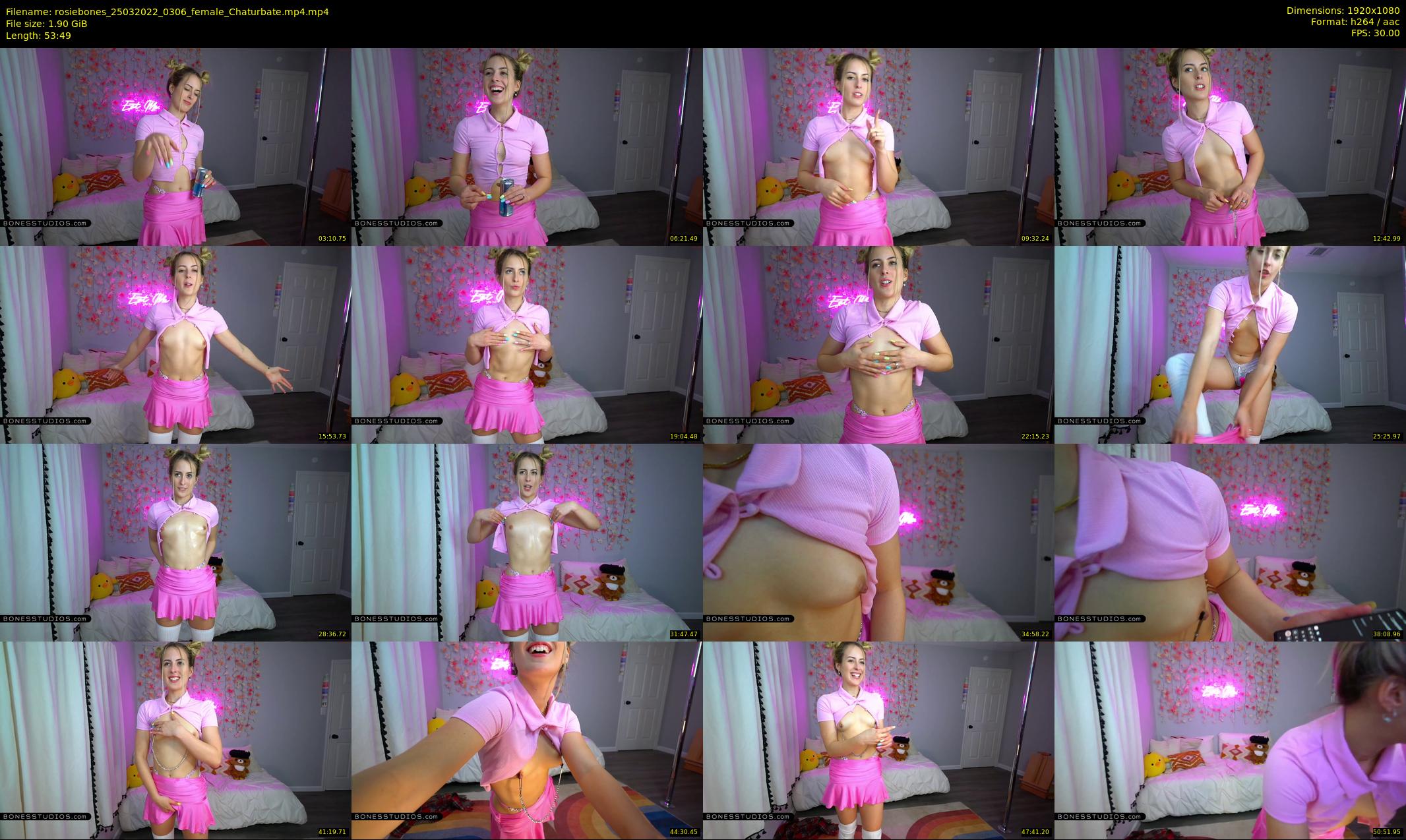rosiebones — 54 minute Chaturbate female cam show recording, 1080p, Mar 25, 2022