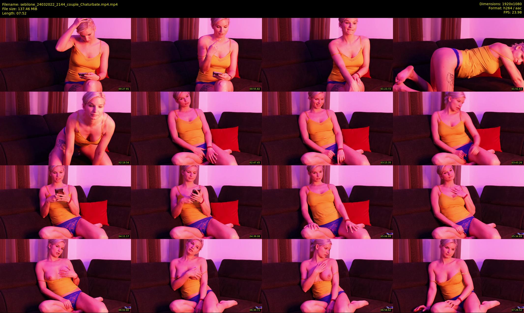 sebilone — 8 minute Chaturbate couple cam show recording, 1080p, Mar 24, 2022