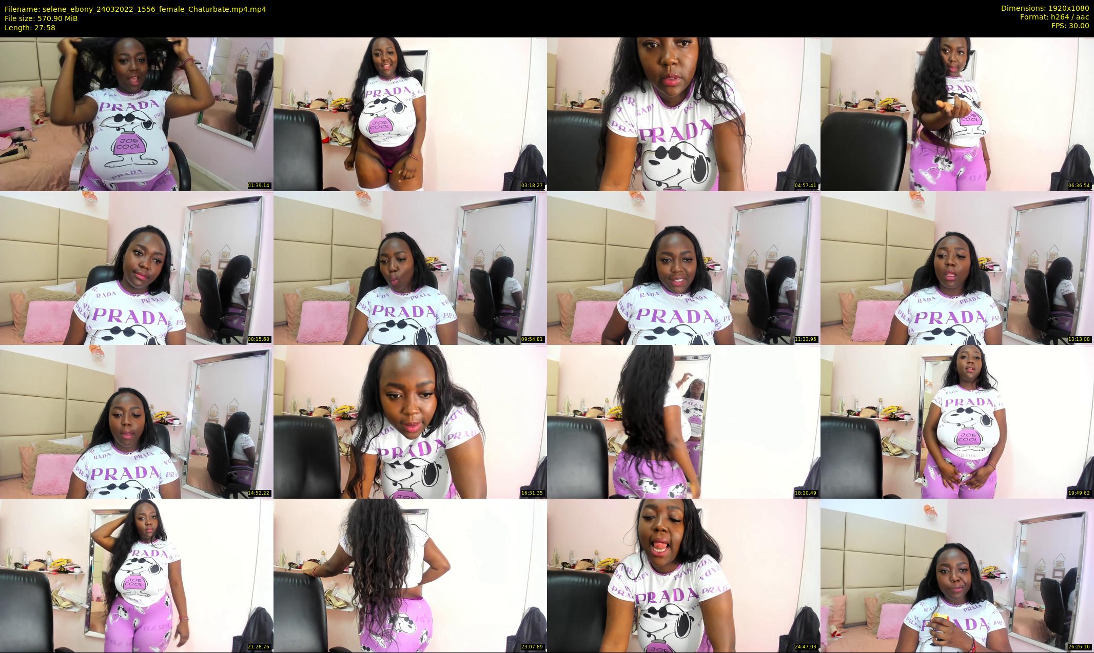 selene_ebony — 28 minute Chaturbate female cam show recording, 1080p, Mar 24, 2022