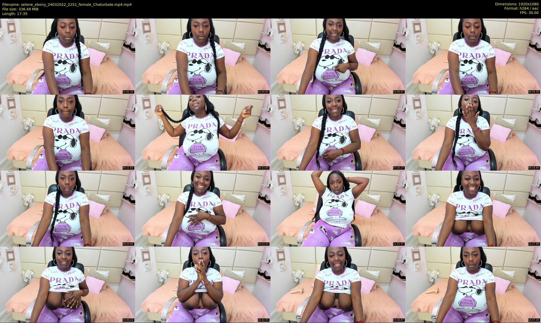 selene_ebony — 18 minute Chaturbate female cam show recording, 1080p, Mar 24, 2022