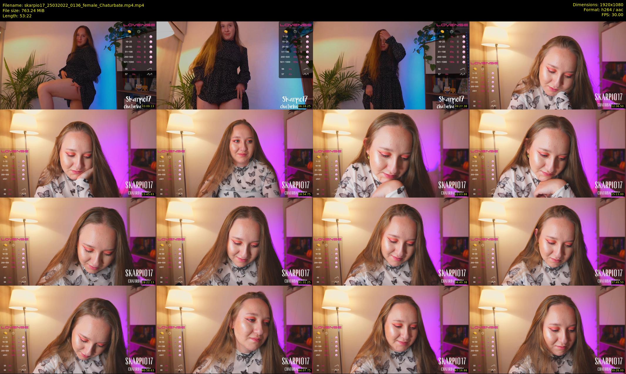 skarpio17 — 54 minute Chaturbate female cam show recording, 1080p, Mar 25, 2022