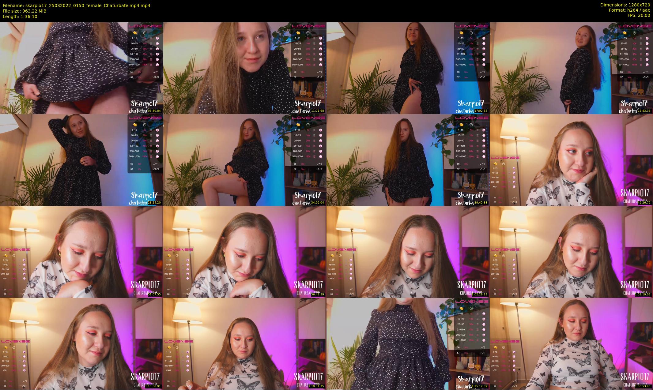 skarpio17 — 97 minute Chaturbate female cam show recording, 720p, Mar 25, 2022