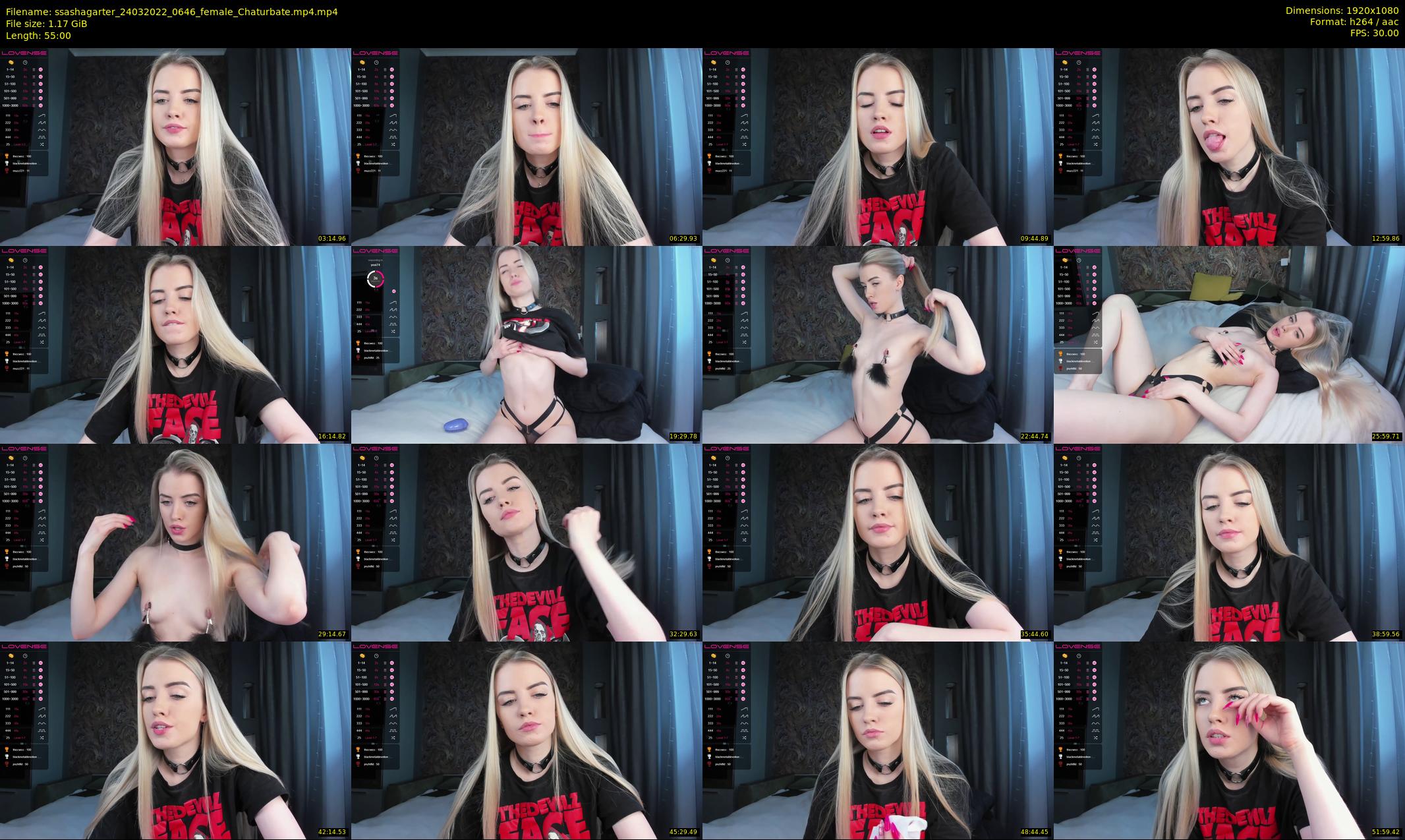 ssashagarter — 55 minute Chaturbate female cam show recording, 1080p, Mar 24, 2022