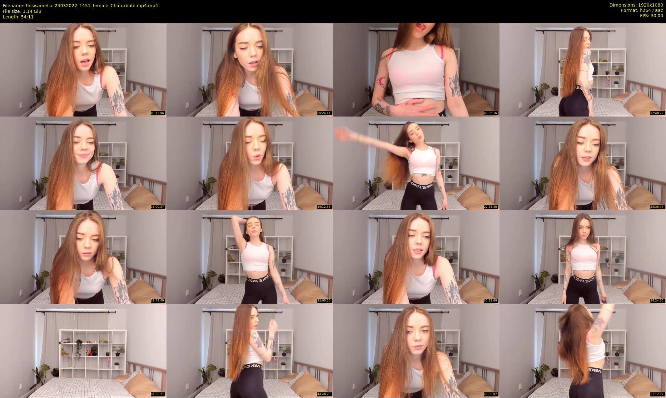 thisisamelia — 55 minute Chaturbate female cam show recording, 1080p, Mar 24, 2022