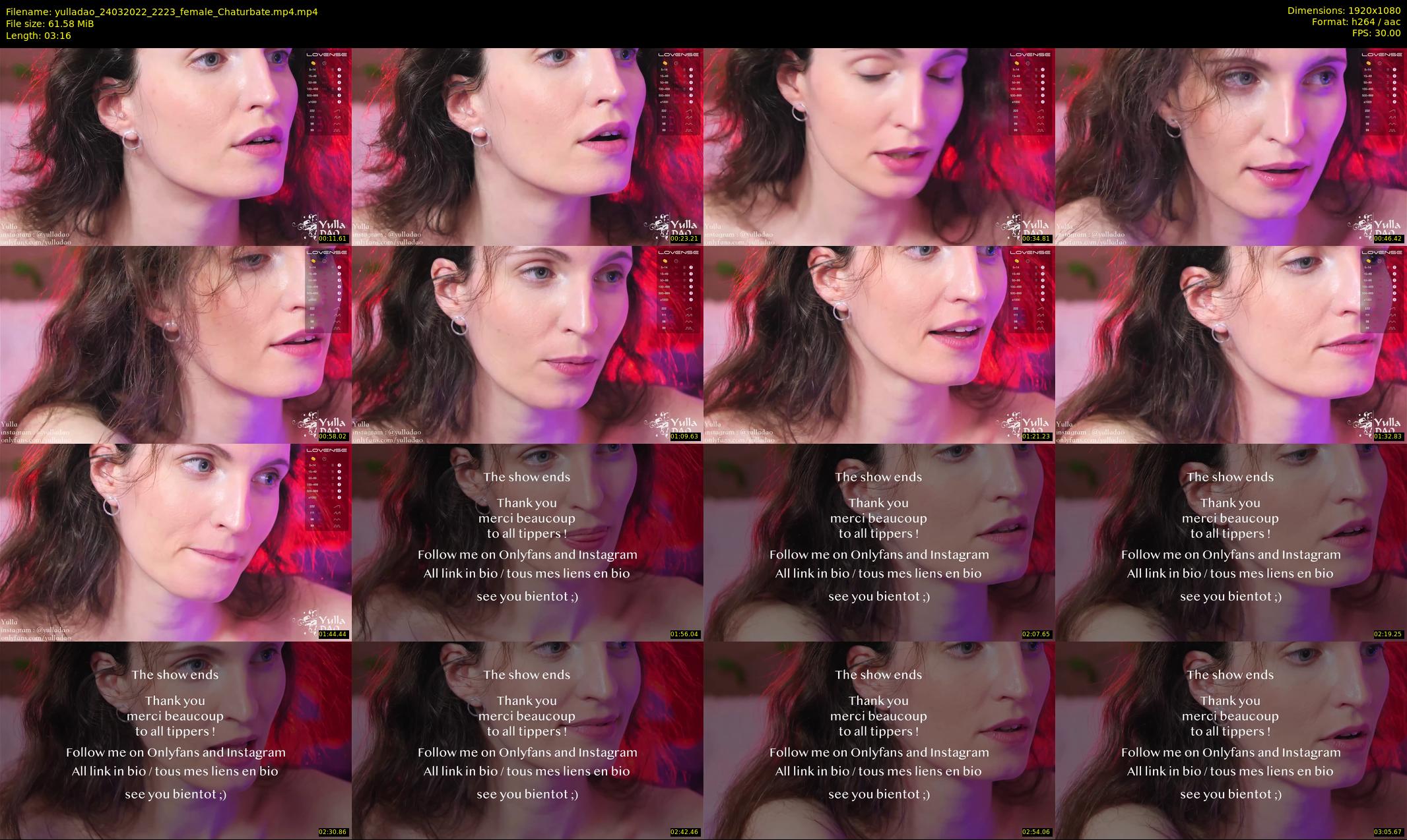 yulladao — 4 minute Chaturbate female cam show recording, 1080p, Mar 24, 2022