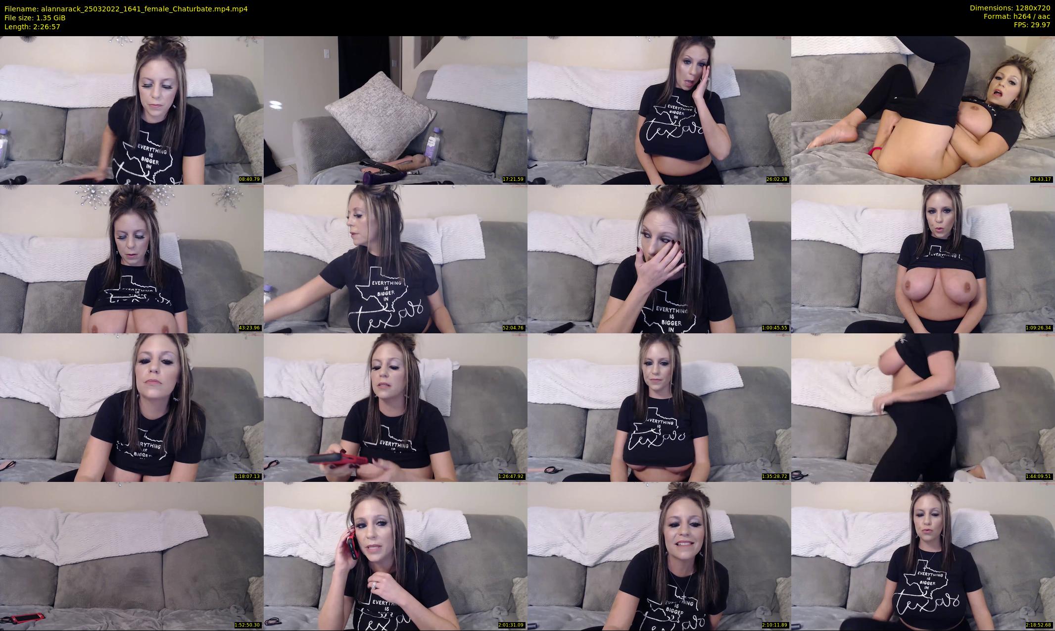 alannarack — 147 minute Chaturbate female cam show recording, 720p, Mar 25, 2022
