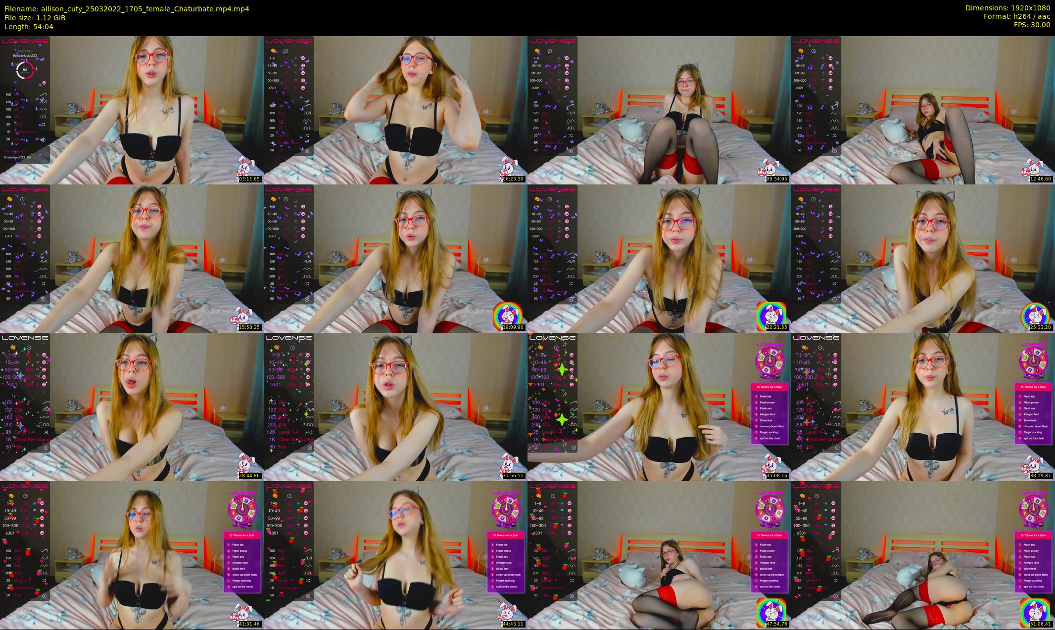 allison_cuty — 55 minute Chaturbate female cam show recording, 1080p, Mar 25, 2022