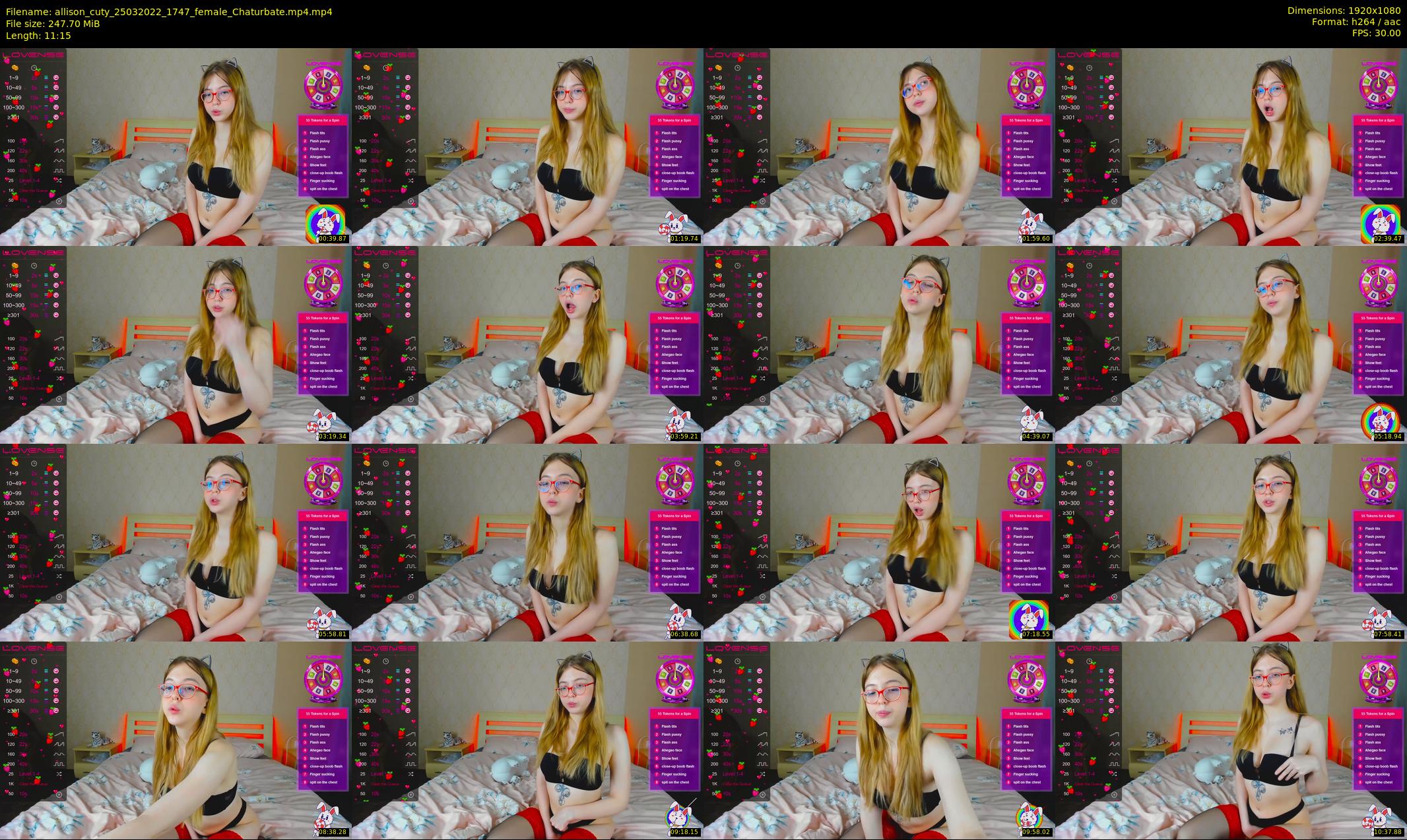 allison_cuty — 12 minute Chaturbate female cam show recording, 1080p, Mar 25, 2022