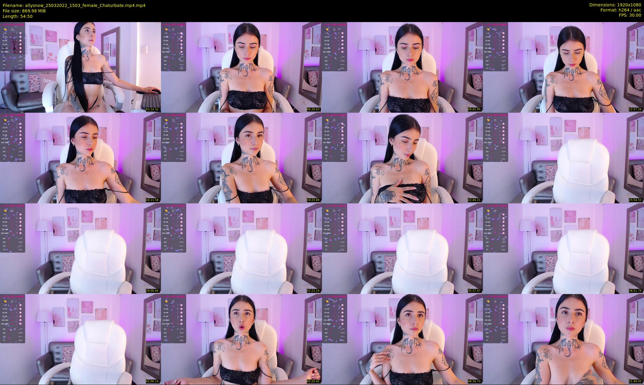 allysnow — 55 minute Chaturbate female cam show recording, 1080p, Mar 25, 2022