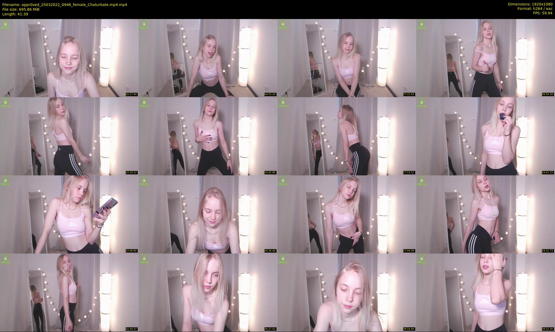 appr0ved — 42 minute Chaturbate female cam show recording, 1080p, Mar 25, 2022