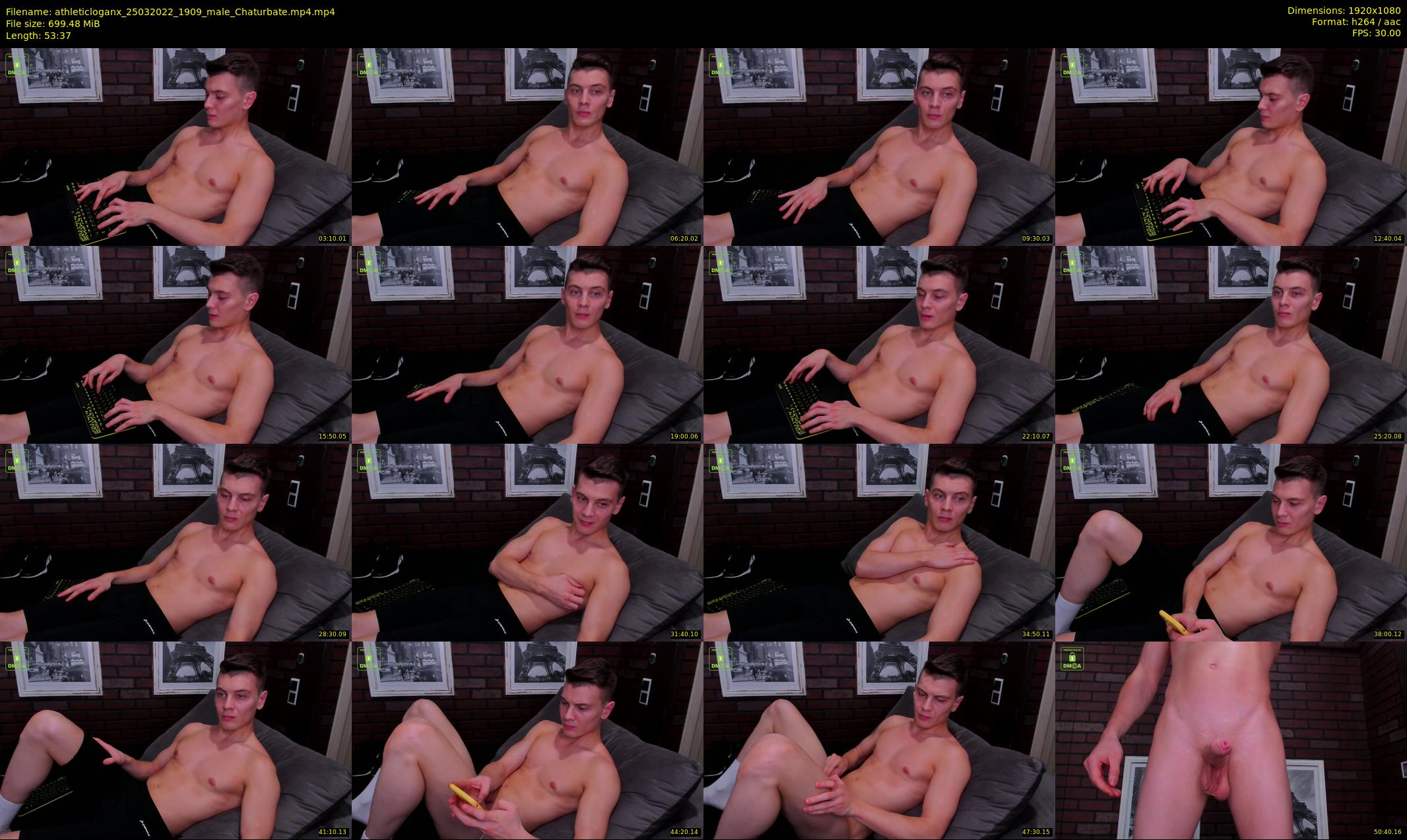 athleticloganx — 54 minute Chaturbate male cam show recording, 1080p, Mar 25, 2022