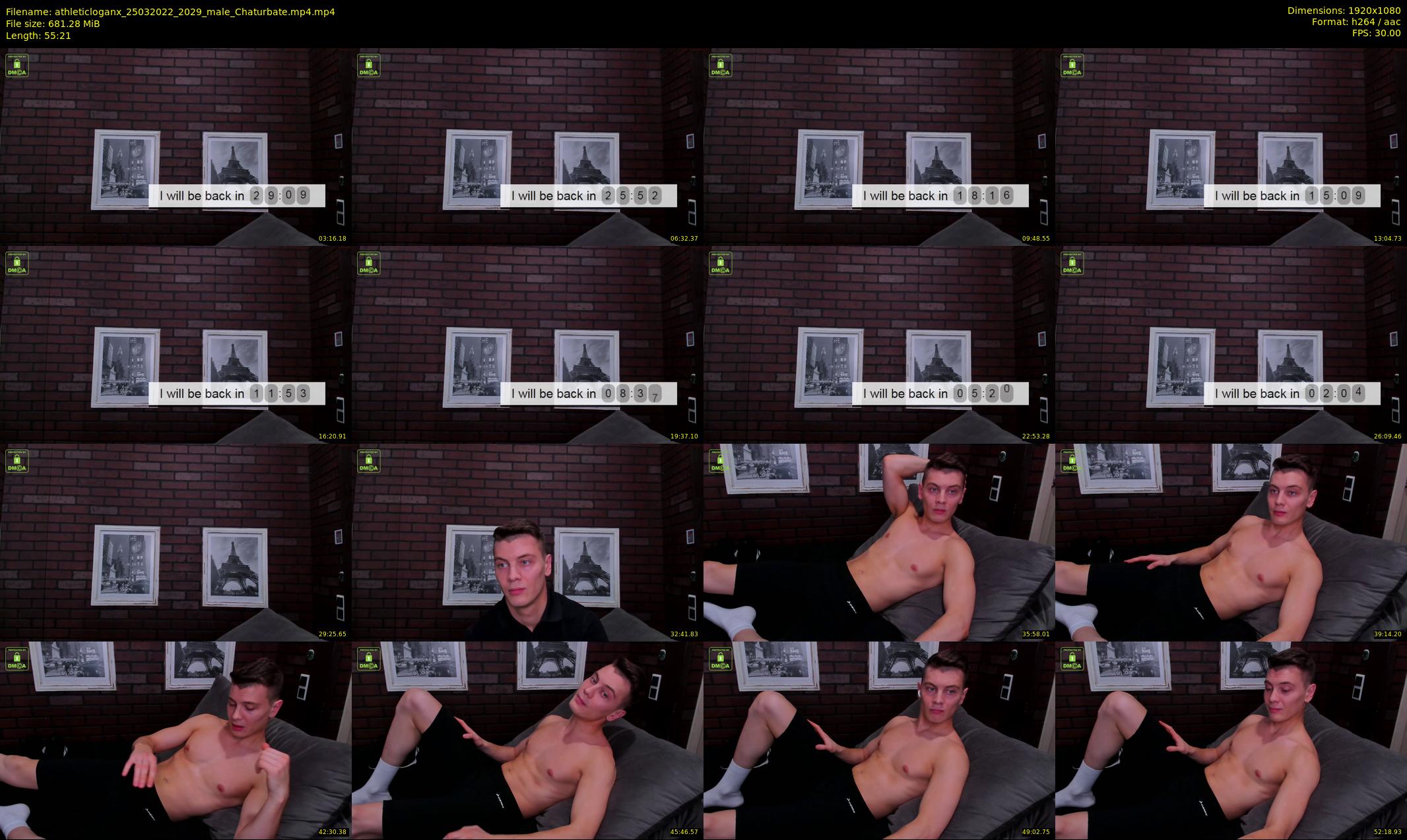 athleticloganx — 56 minute Chaturbate male cam show recording, 1080p, Mar 25, 2022