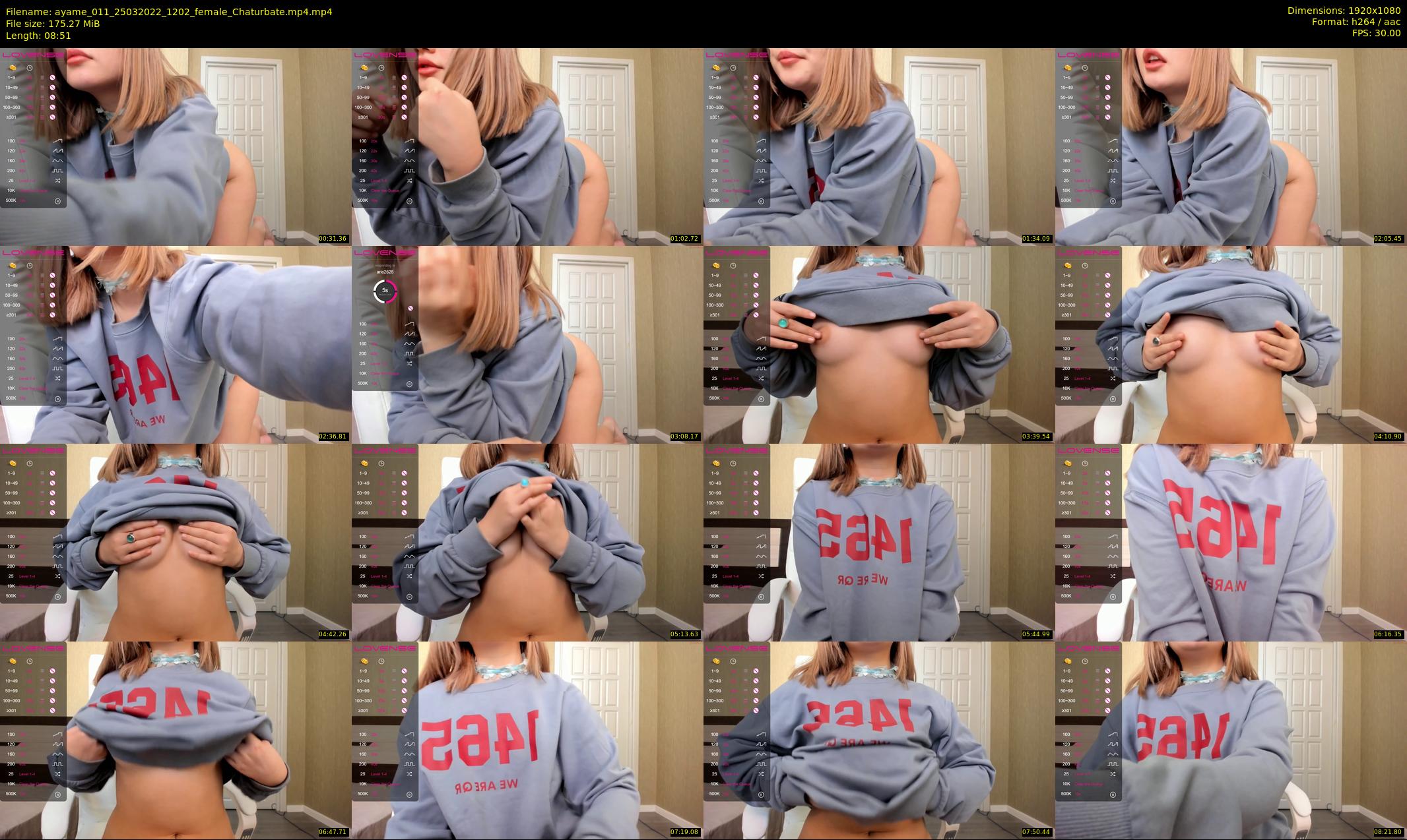 ayame_011 — 9 minute Chaturbate female cam show recording, 1080p, Mar 25, 2022