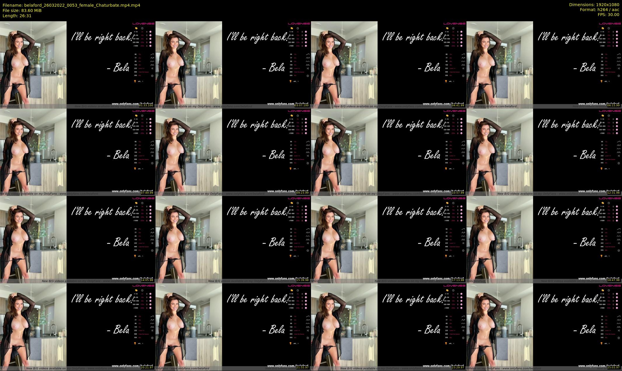 belaford — 27 minute Chaturbate female cam show recording, 1080p, Mar 26, 2022