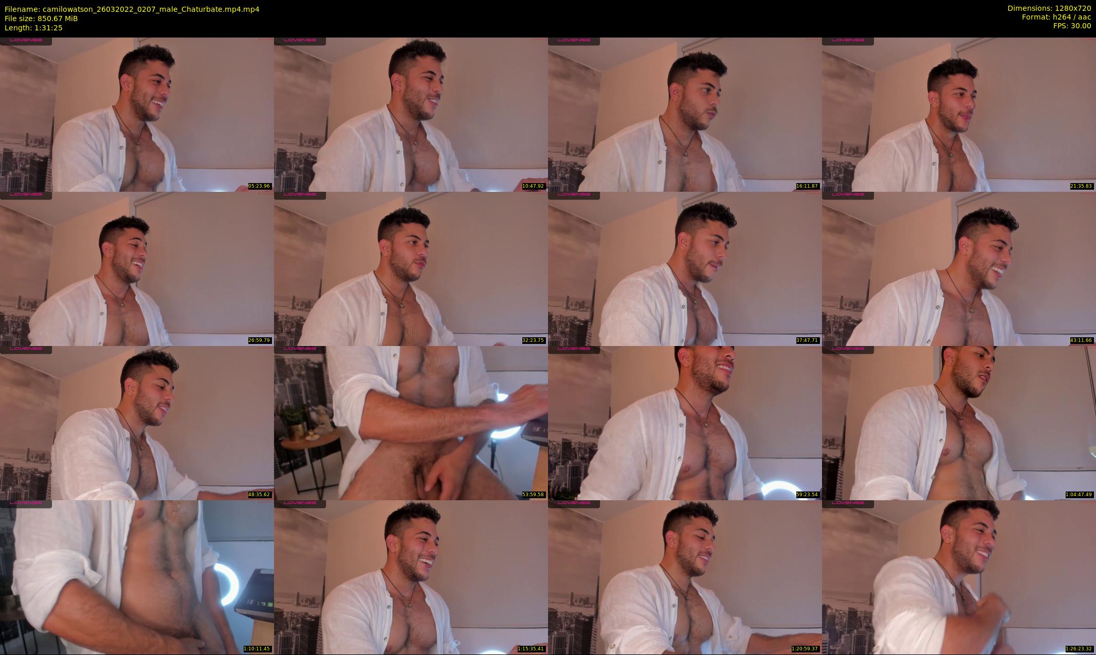 camilowatson — 92 minute Chaturbate male cam show recording, 720p, Mar 26, 2022