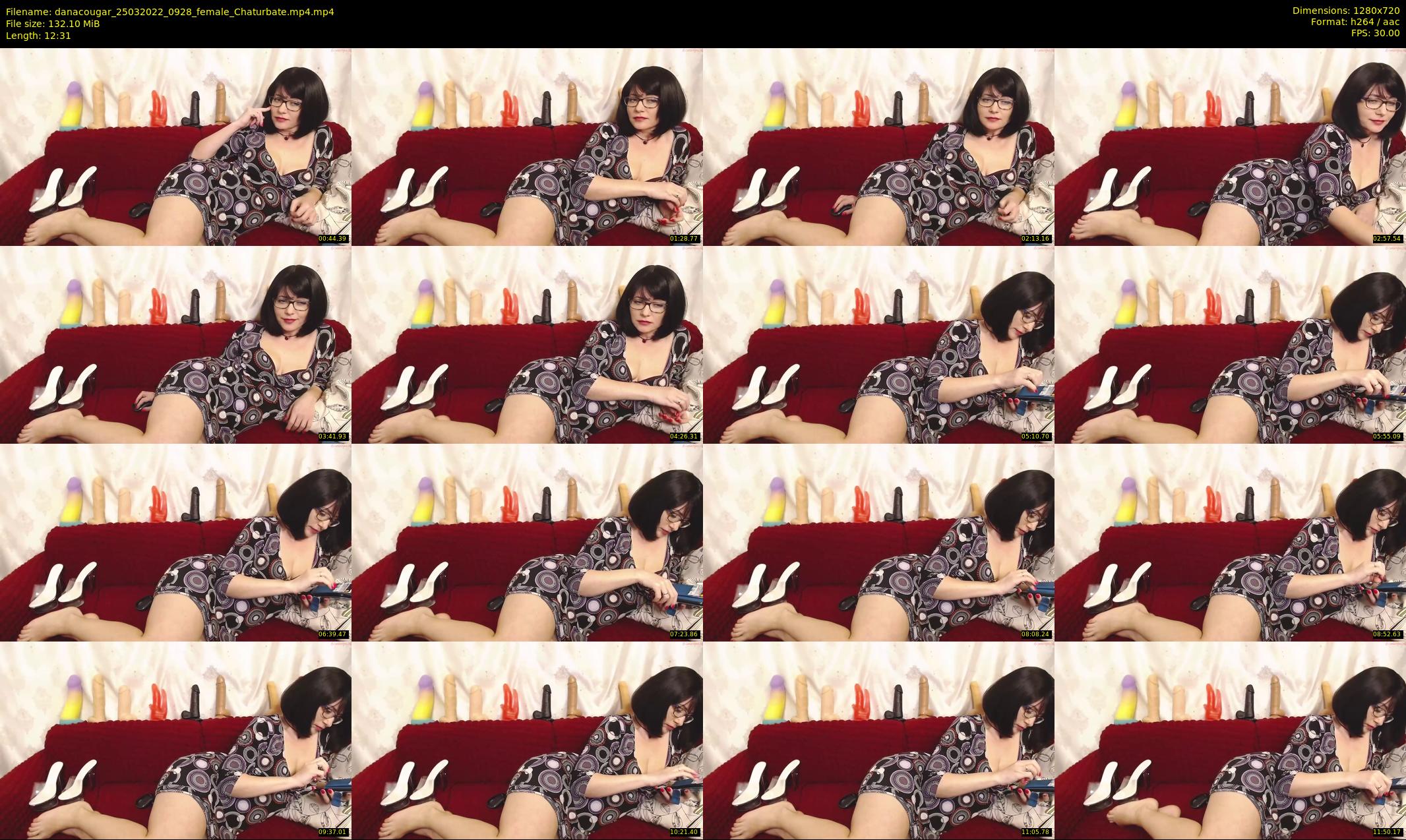 danacougar — 13 minute Chaturbate female cam show recording, 720p, Mar 25, 2022