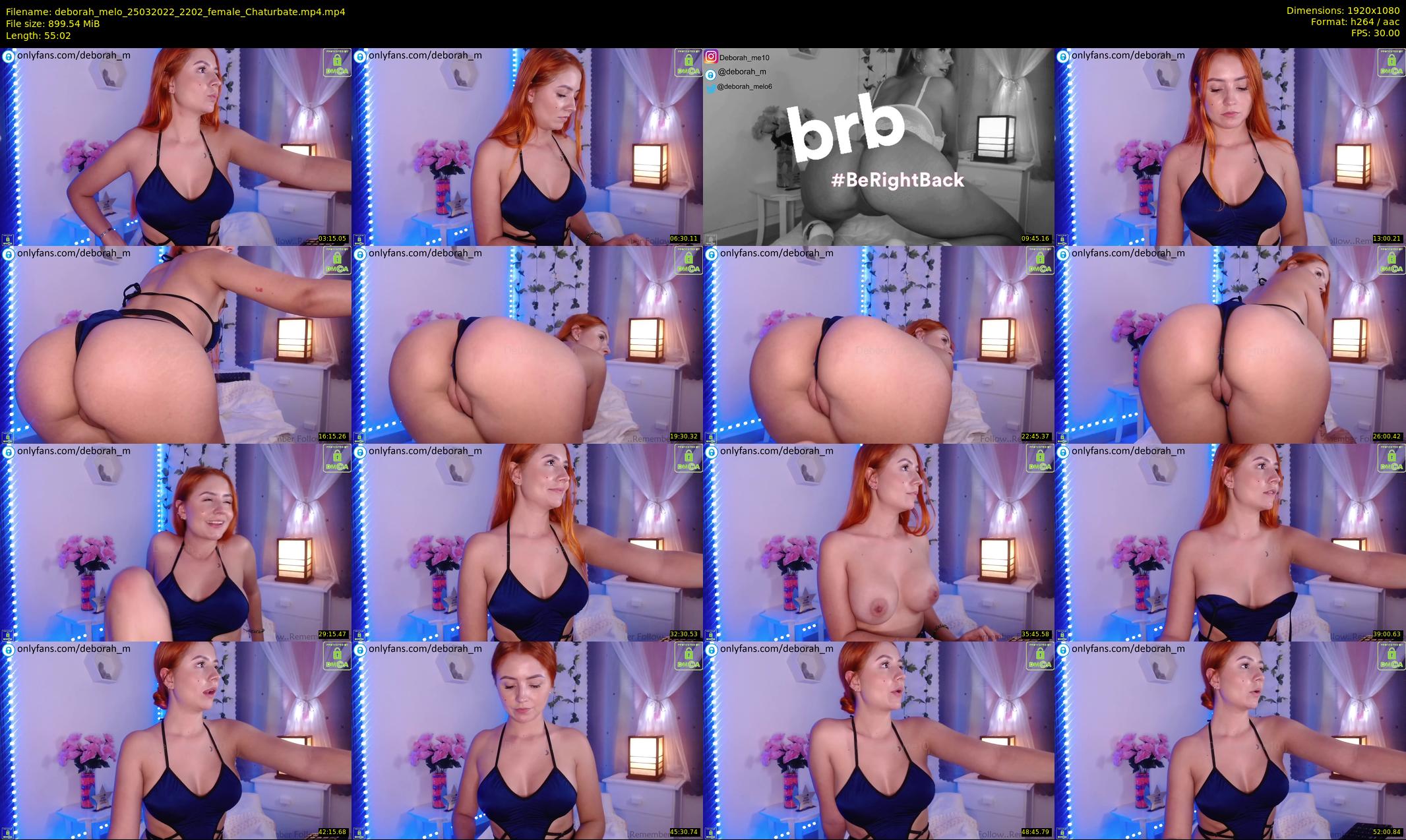 deborah_melo — 56 minute Chaturbate female cam show recording, 1080p, Mar 25, 2022