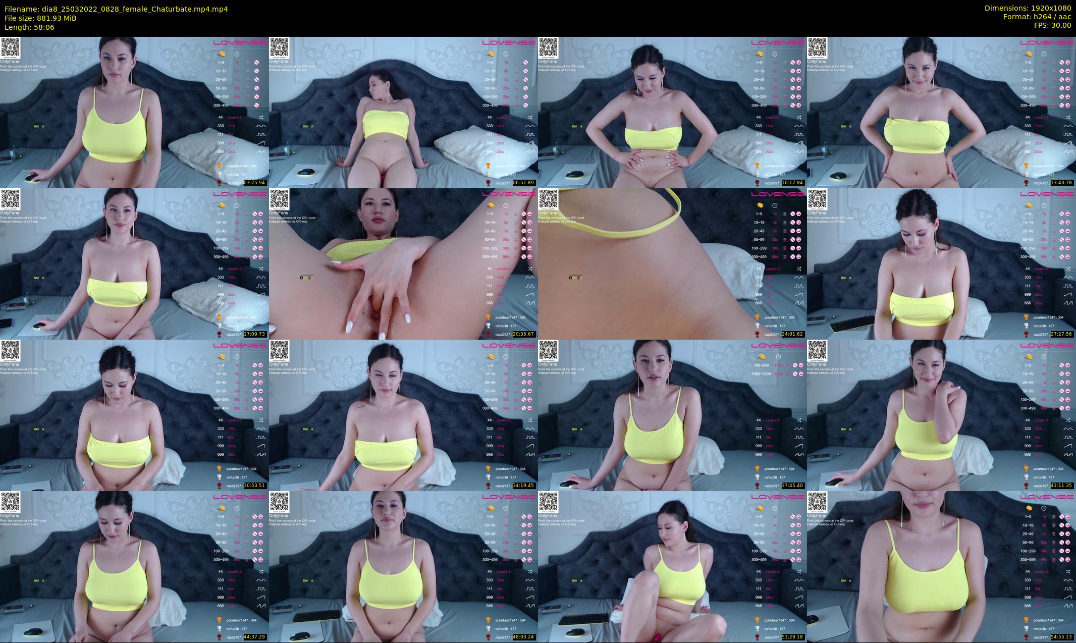 dia8 — 59 minute Chaturbate female cam show recording, 1080p, Mar 25, 2022