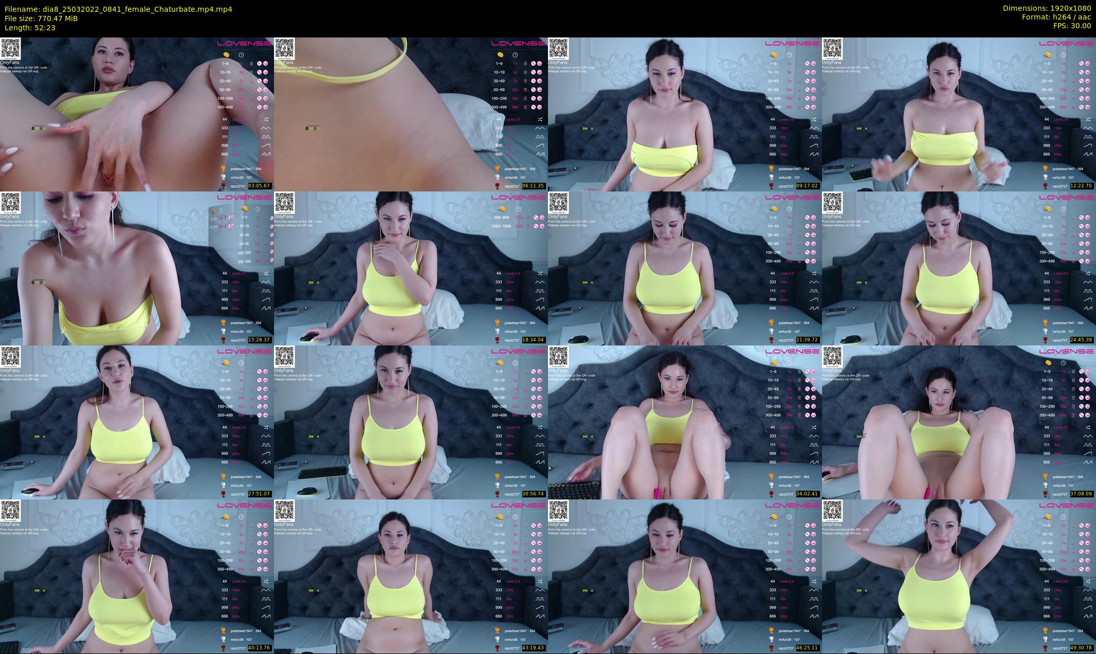 dia8 — 53 minute Chaturbate female cam show recording, 1080p, Mar 25, 2022