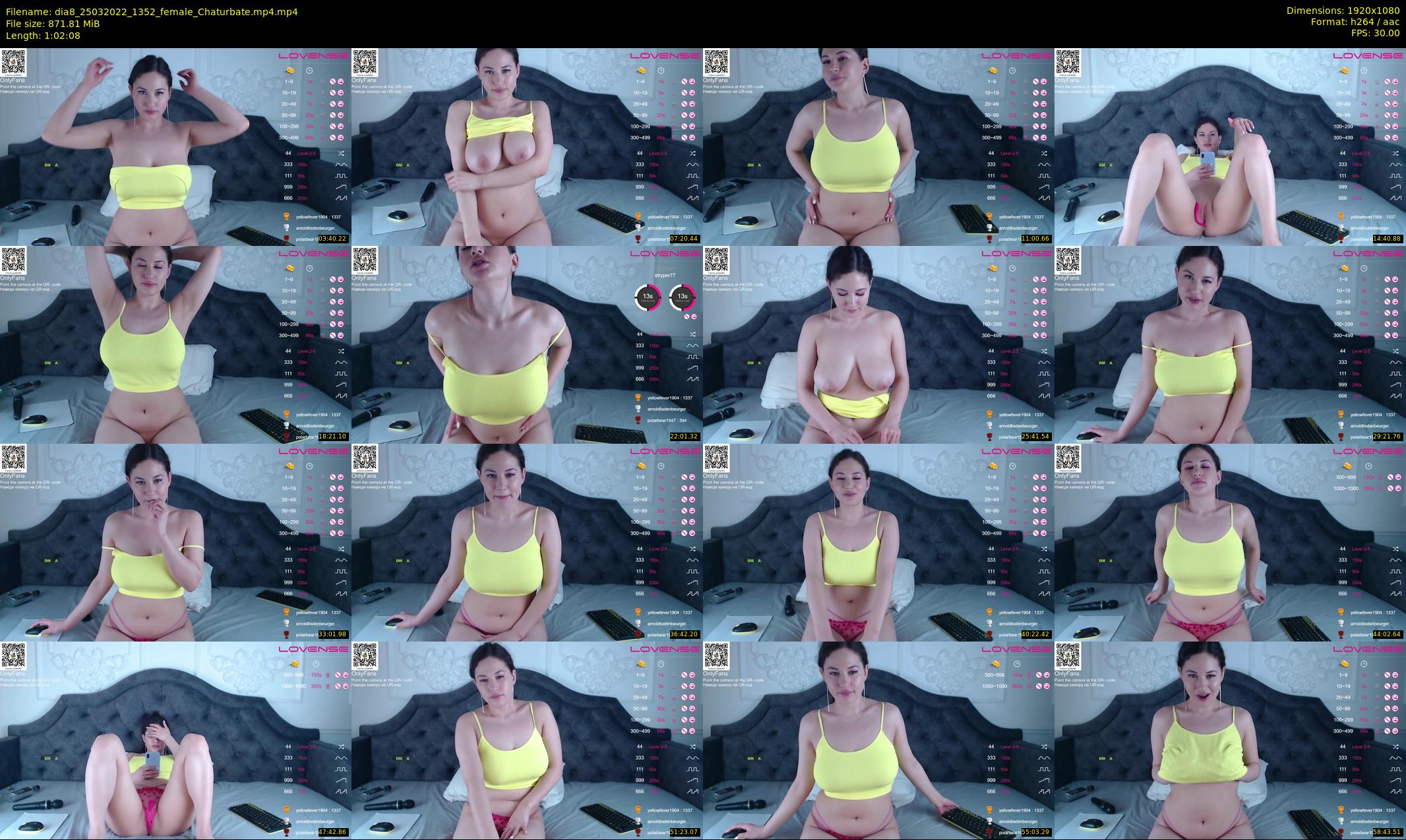 dia8 — 63 minute Chaturbate female cam show recording, 1080p, Mar 25, 2022