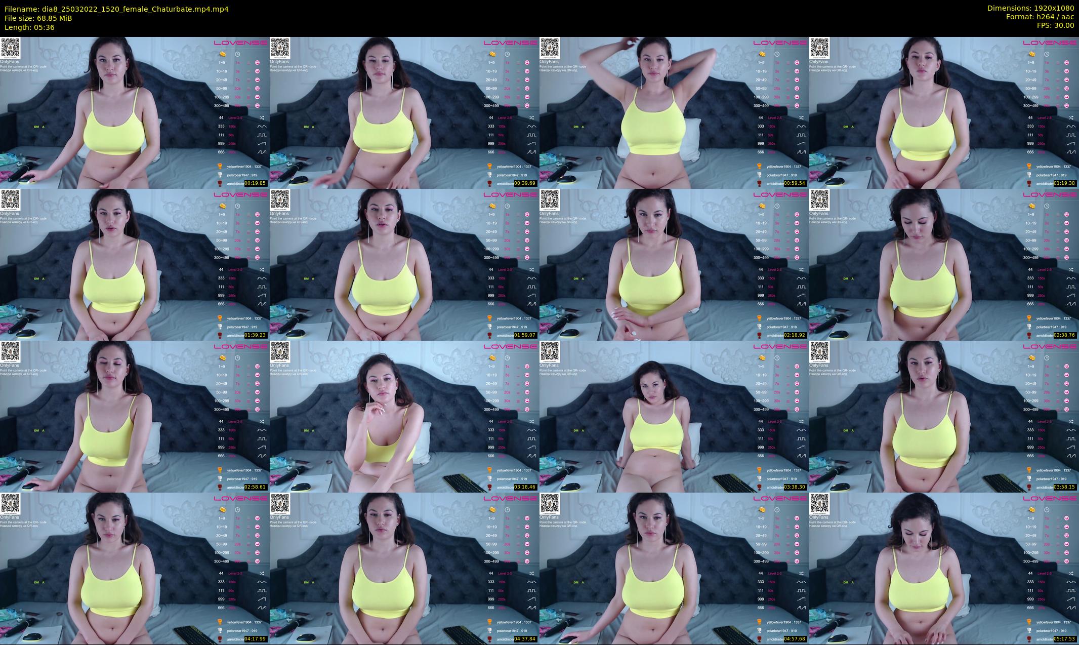 dia8 — 6 minute Chaturbate female cam show recording, 1080p, Mar 25, 2022