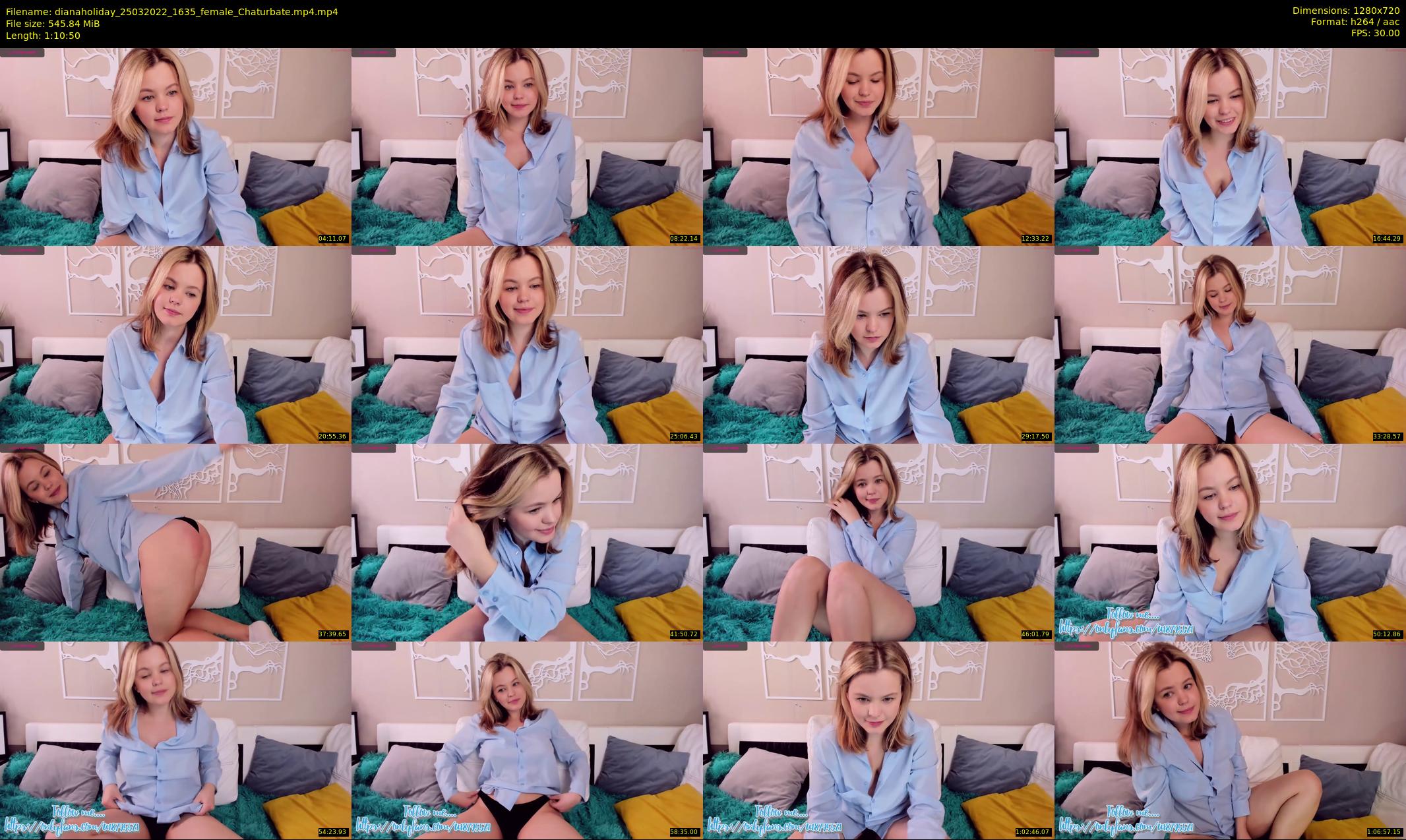 dianaholiday — 71 minute Chaturbate female cam show recording, 720p, Mar 25, 2022