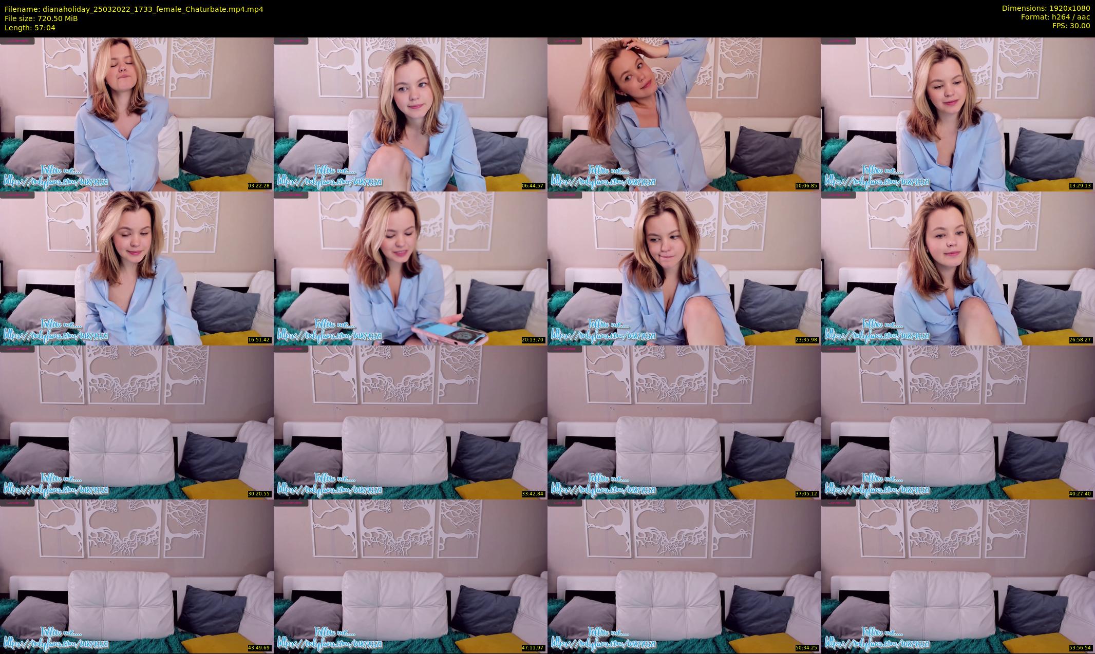 dianaholiday — 58 minute Chaturbate female cam show recording, 1080p, Mar 25, 2022